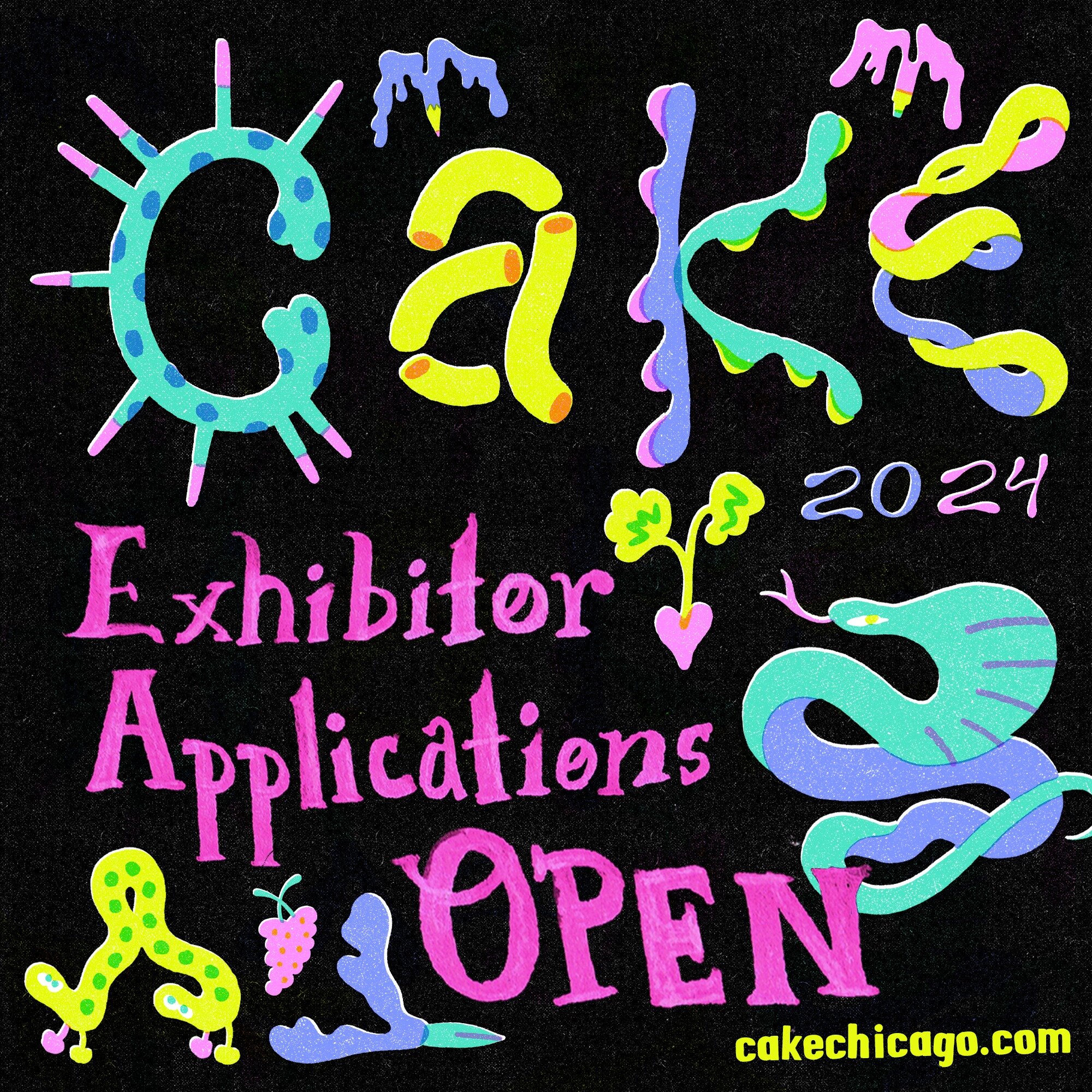 Chicago Alternative Comics Expo 2024 is officially open to Exhibitor Applications! Applications will remain open from March 18 to April 20, 2024. Application link on our website cakechicago.com!🍰

Please direct any questions to exhibitors@cakechicag