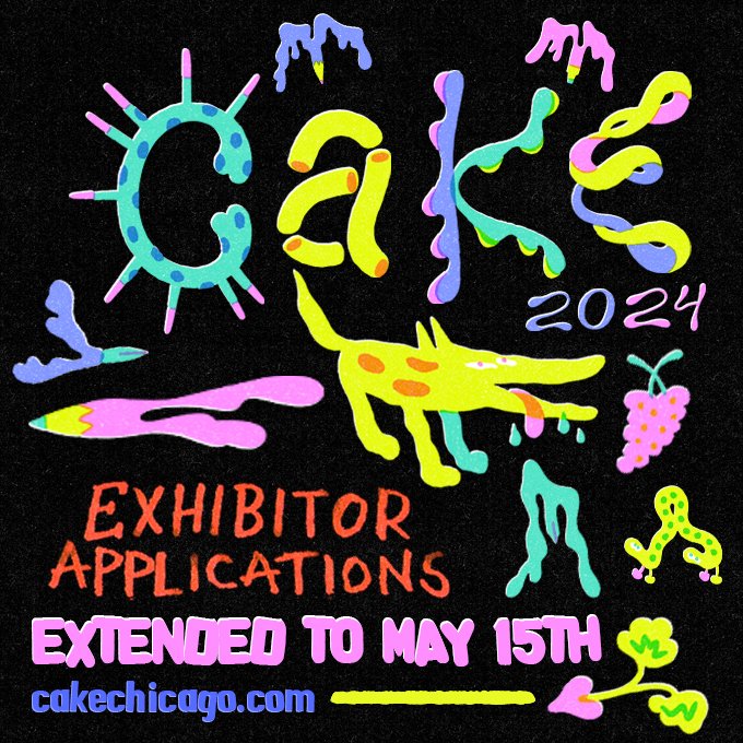 Times arrow is always marching forward and things fall on the wayside sometimes. We know oh to well! Soooo, we're extending our Exhibitor Application Deadline to MAY 15TH!! Don't miss out on your chance to table at CAKE 2024!
🍰Application in our lin