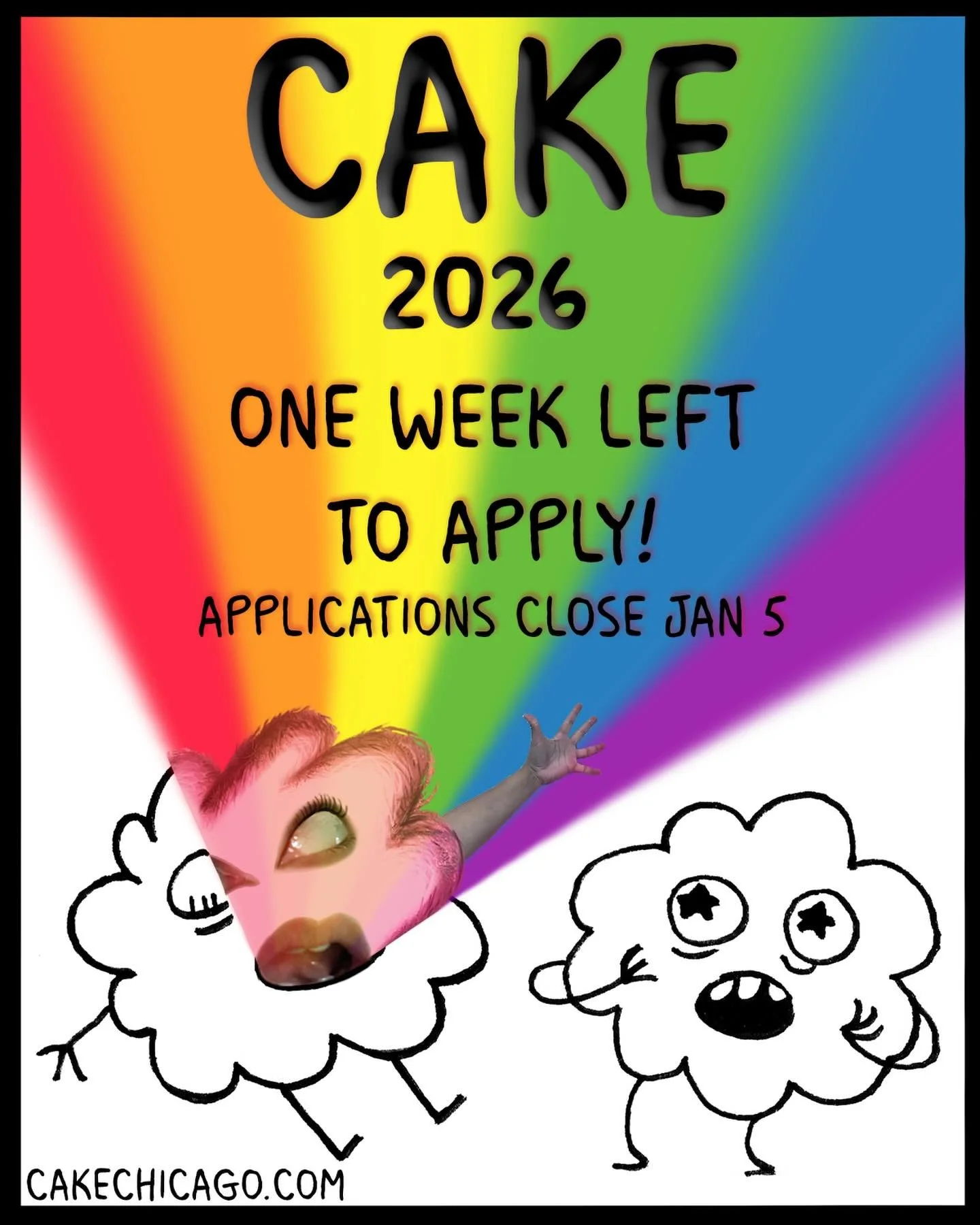 Get your applications in for CAKE 2026!! Just one week left! Cakechicago.com/apply

CAKE the Chicago Alternative Comics Expo returns May 2nd and 3rd at the Irish American Heritage Center