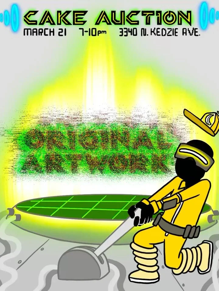⚡️AUCTION ITEM⚡️
An original mixed media collage by Simple Heady!! 

Save your pennies! Empty your bank account! It&rsquo;s time for the CAKE auction! March 21st 7-10pm Revolution Brewing

#CAKEauction2026 #CAKEcomics #comics #art