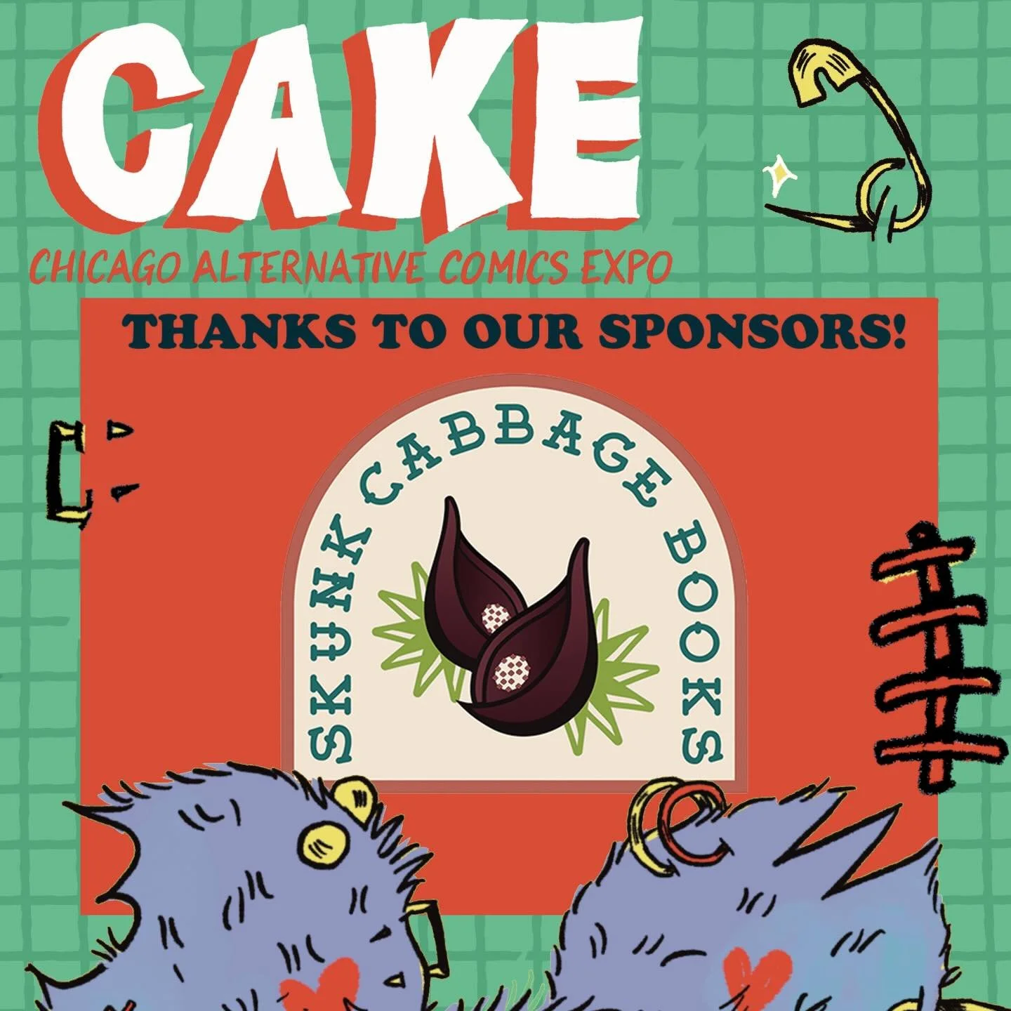 CAKE would love to thank another 2026 festival sponsor @skunkcabbagebooks 
Join us on Friday May 1st at 6:30pm, at Skunk Cabbage (2826 N Milwaukee) for our Cupcake Mini Comic Release Party and reading celebrating 2025 Cupcake Award winner Mili St. Jo