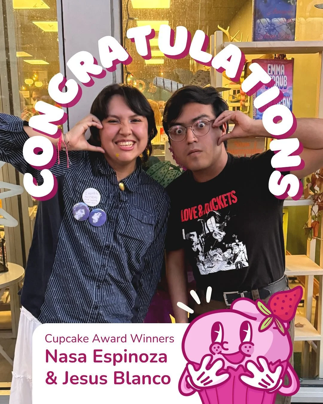 We&rsquo;re very excited to announce this year&rsquo;s Cupcake Award Winners: Nasa Espinoza and Jesus Blanco! It was another stellar applicant pool this year, so the jury wants to shout out some additional honorable mentions. Swipe and tap for tags! 