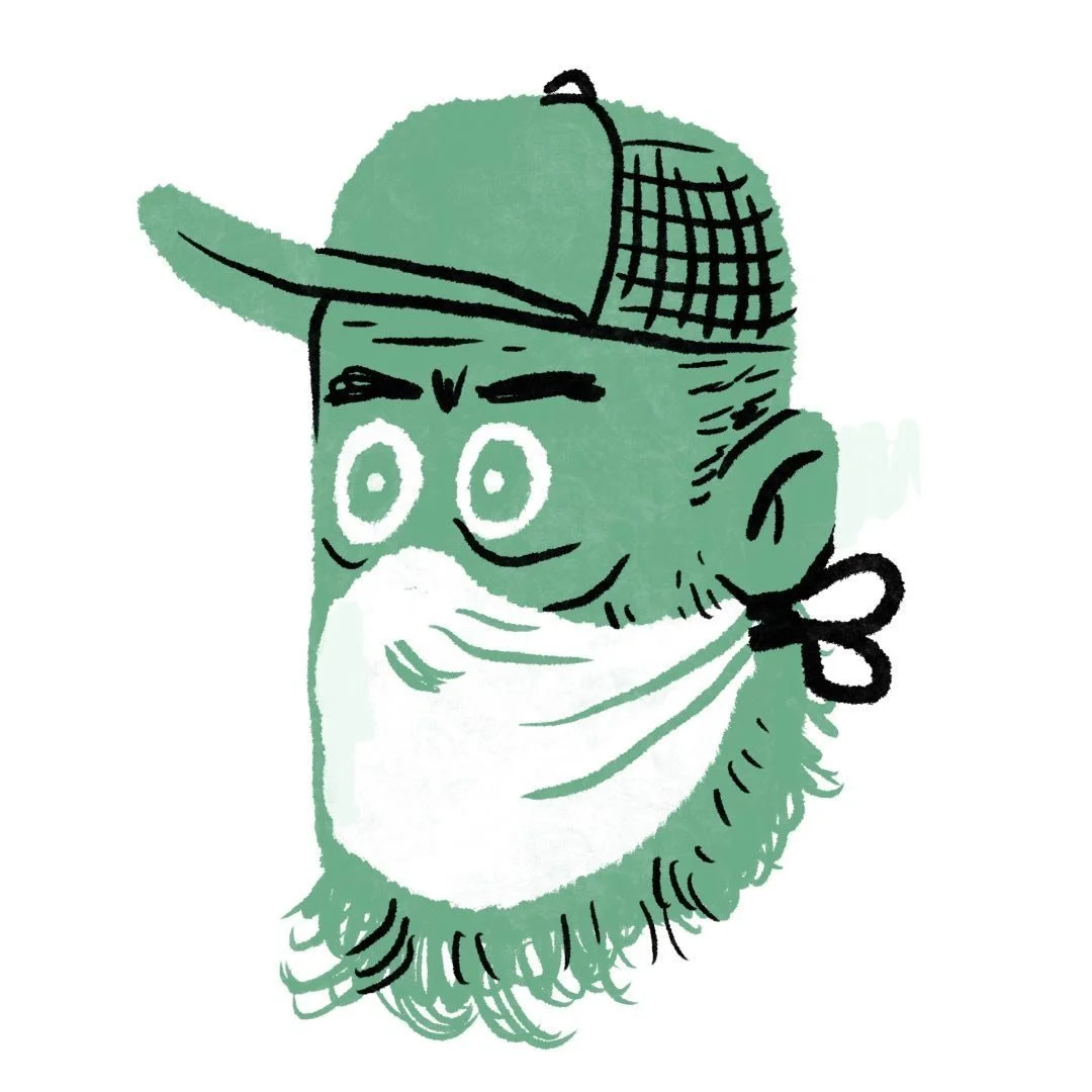 Drawing of Jeremy Tinder.