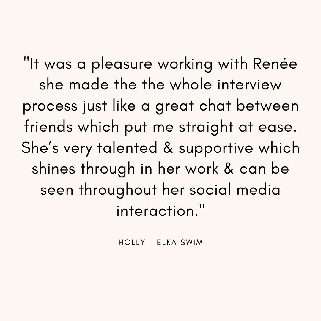Renee is so caring and attentive when it comes to making quality interviews. She tried to understand my business, Minima Basics and portray what I do in just a simple blog post that people can read. It was really fun (4).png