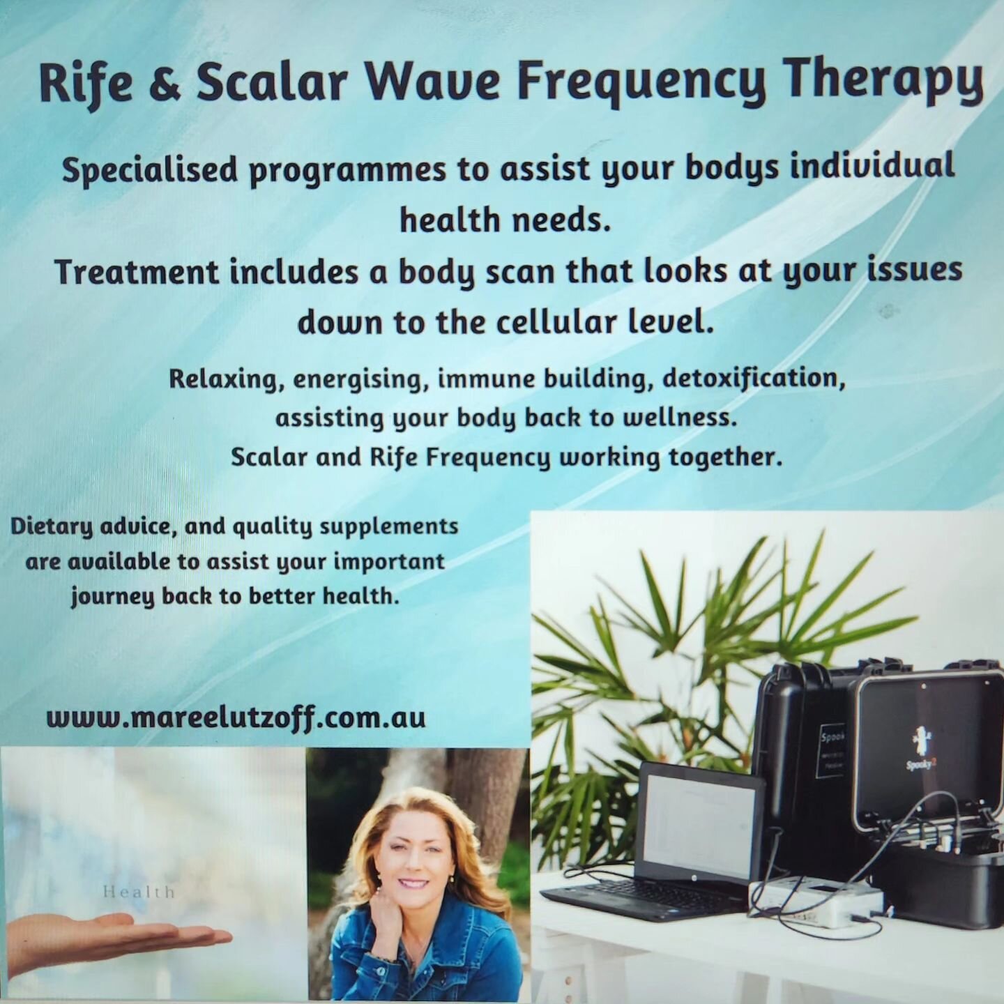Specialized programs for your health needs. Frequencies to enhance all body systems, assist pain relief, brain fog, energy levels, toxins in your system boost your immune system and so much more
Scalar frequency applications that close the cells afte