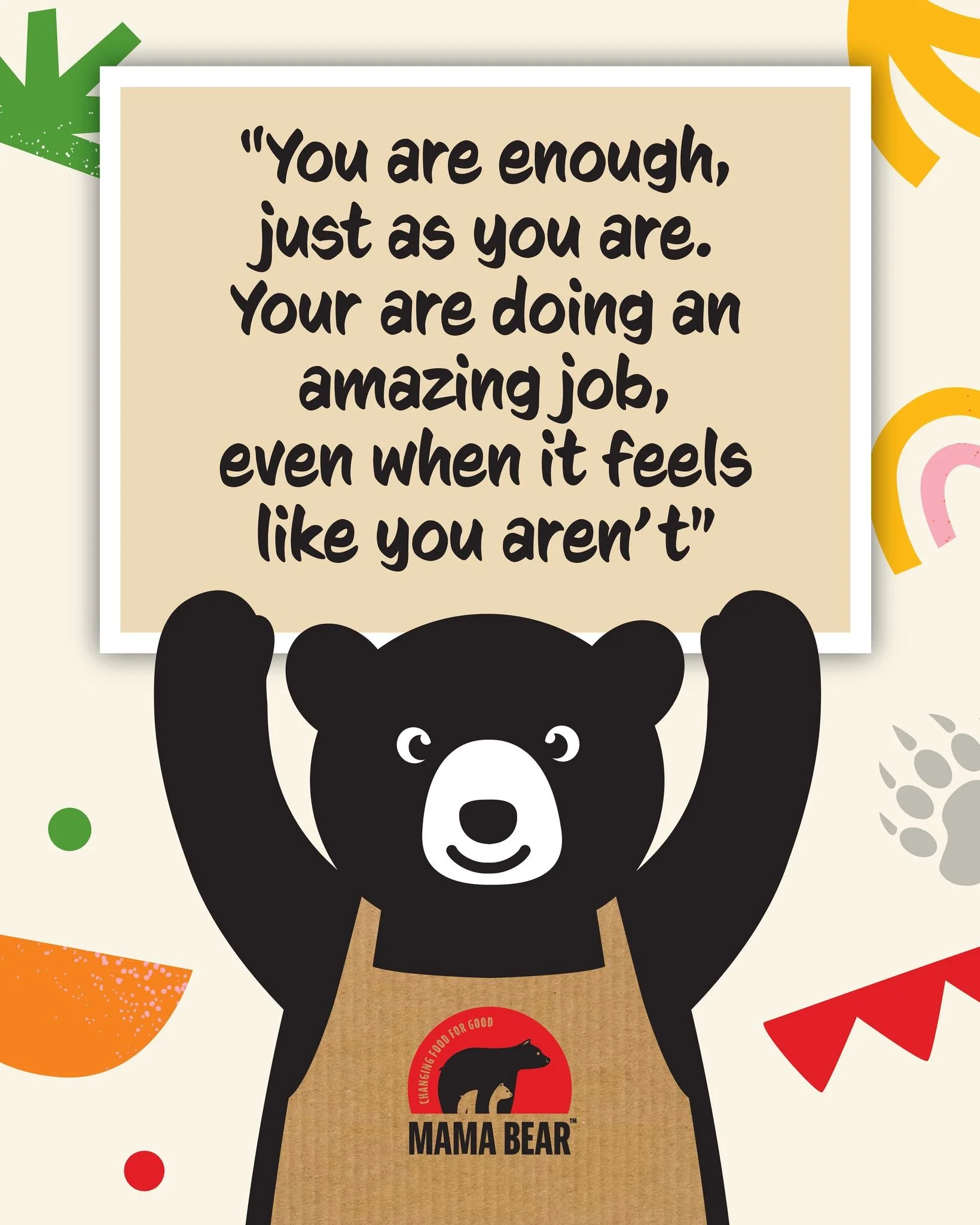 Every hug, every meal, every small moment of care adds up, you&rsquo;re making a difference more than you realize. Keep going, take a breath, and know you&rsquo;re amazing! ❤🐻 #MamaBear&rdquo; #IncredibleHuman&rdquo; #LessSugarMoreTaste #mondaymotiv