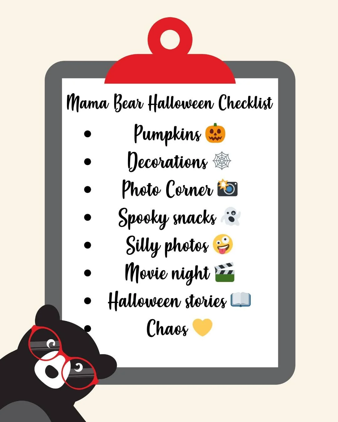 Halloween prep, Mama Bear style! 🎃🕸️ From pumpkins to spooky snacks, silly photos, and cozy movie nights it&rsquo;s all about the chaos, cuddles, and memories that make this season magical. 💛🐻 What&rsquo;s on your Halloween checklist?