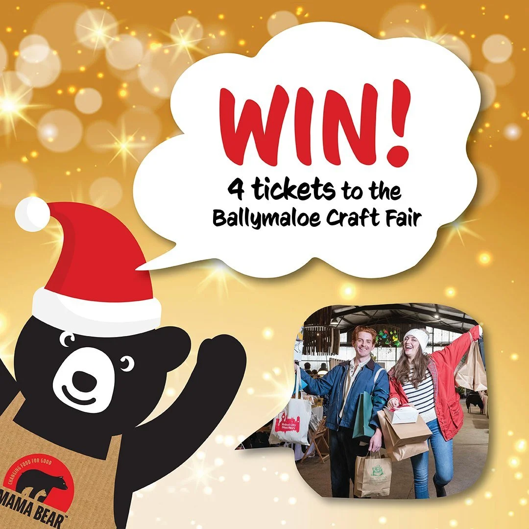 Feeling crafty? 🐻✨ We&rsquo;re giving you the chance to WIN tickets to the Ballymaloe Craft Fair! 🎄🧶 think cosy vibes, handmade goodies, and maybe even a few early Christmas finds 🎁✨
What you&rsquo;ll win 🎟️🛍️
&bull; 4 tickets to the weekend of