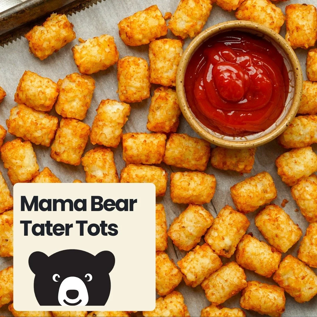 Friday vibes are here  and after the first month of the year, we think we all deserve a little treat! 🍟✨

These golden, cheesy tater tots are the perfect way to kick off the weekend  and paired with all the goodness of Mama Bear Ketchup, it&rsquo;s 