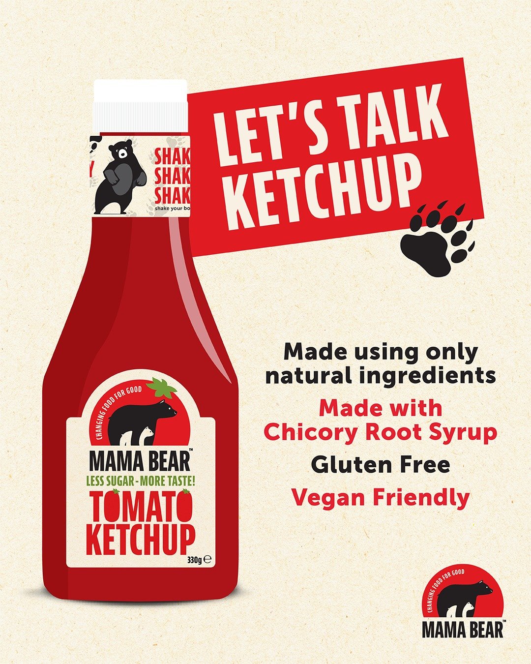 It may be April Fools&rsquo; Day, and trust us  at Mama Bear foods, we love a good prank as much as anyone 🙃

But we will never fool you about what goes into our ketchup.
It&rsquo;s made with chicory root syrup, it&rsquo;s gluten‑free, vegan‑friendl