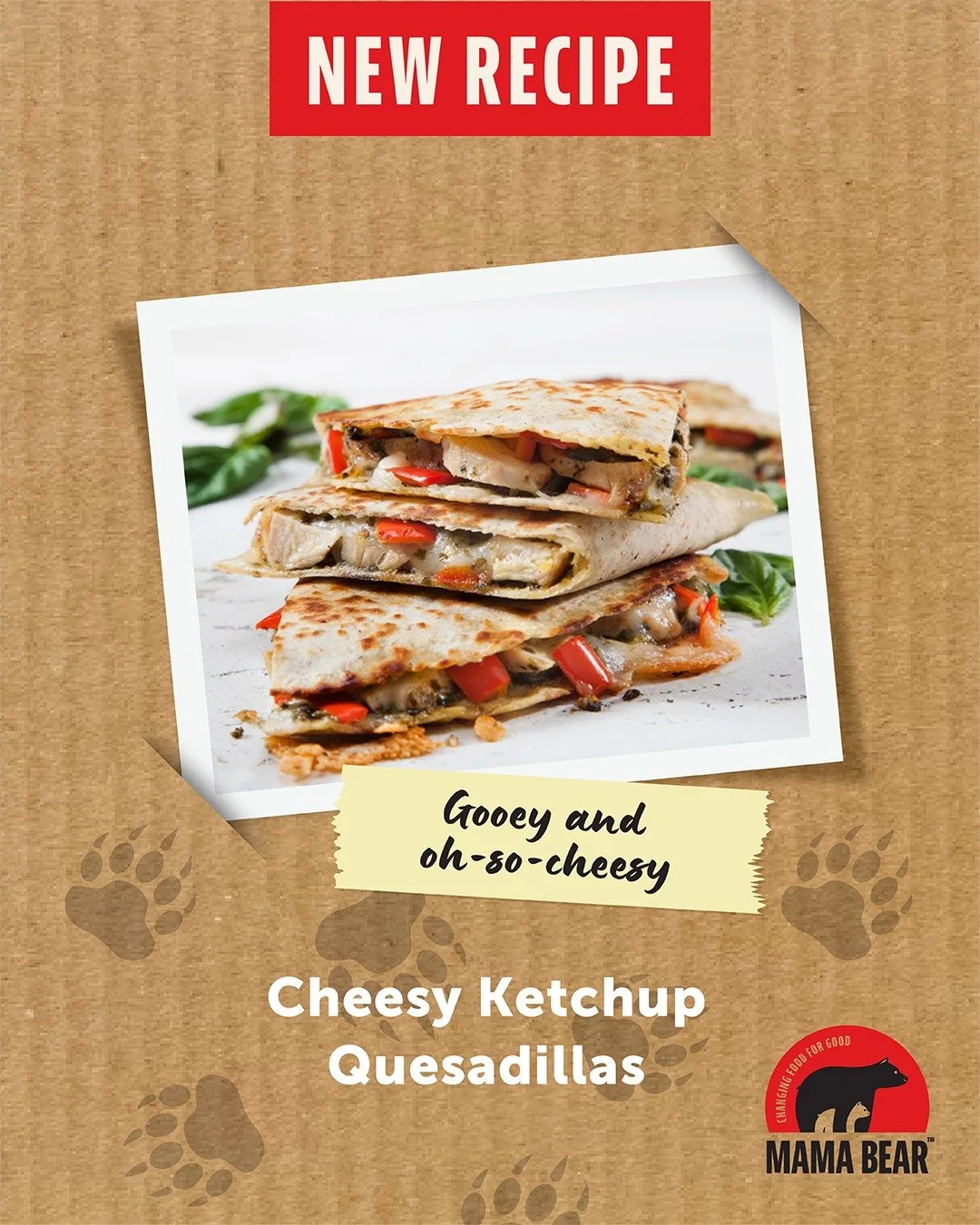 There&rsquo;s something about a warm, cheesy quesadilla that feels like a hug at the end of a long day 🧀❤️
Crispy on the outside, gooey in the middle, and made even better with a squeeze of Mama Bear Ketchup.
Simple, comforting, and guaranteed to br