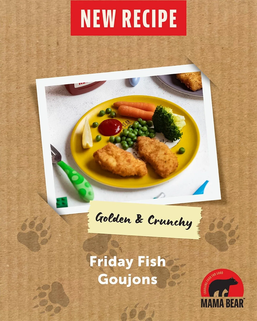 Summer is here ☀️🐟

And nothing says summer like fish and chips&hellip; but why not put a healthy spin on it and make your own fun versions at home? 💛

Try our recipe and don&rsquo;t forget to add some Mama Bear Ketchup for a delicious burst of ext