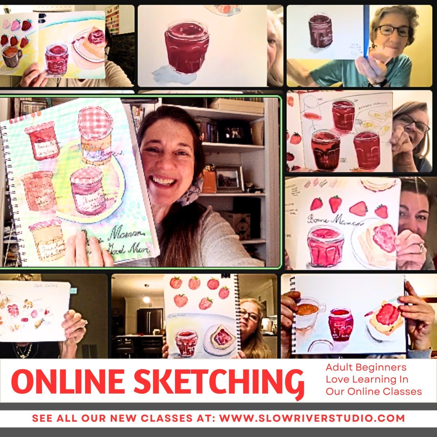Unleash your inner artist!  Our online sketching classes are starting soon and we can't wait to see what you create! 🎉

Our amazing instructor Jonti is not only an excellent teacher, she also creates a supportive and playful environment for all her 