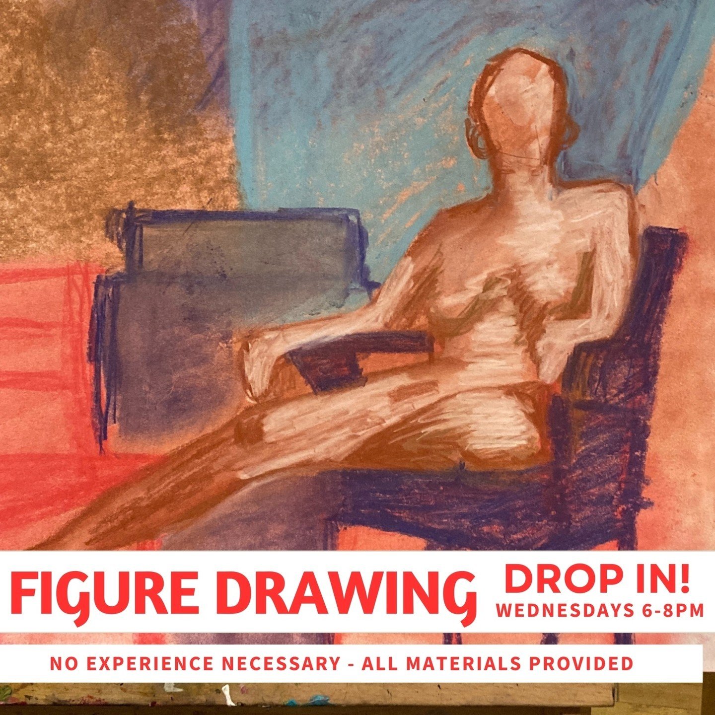 JOIN US TONIGHT!! 

Slow River Studio owner and creator of contagious joy Jess Yurwitz will be leading our figure drawing session tonight, May 15th from 6-8pm and we've got a couple of open easels available for drop in!

Figure drawing can be a wonde