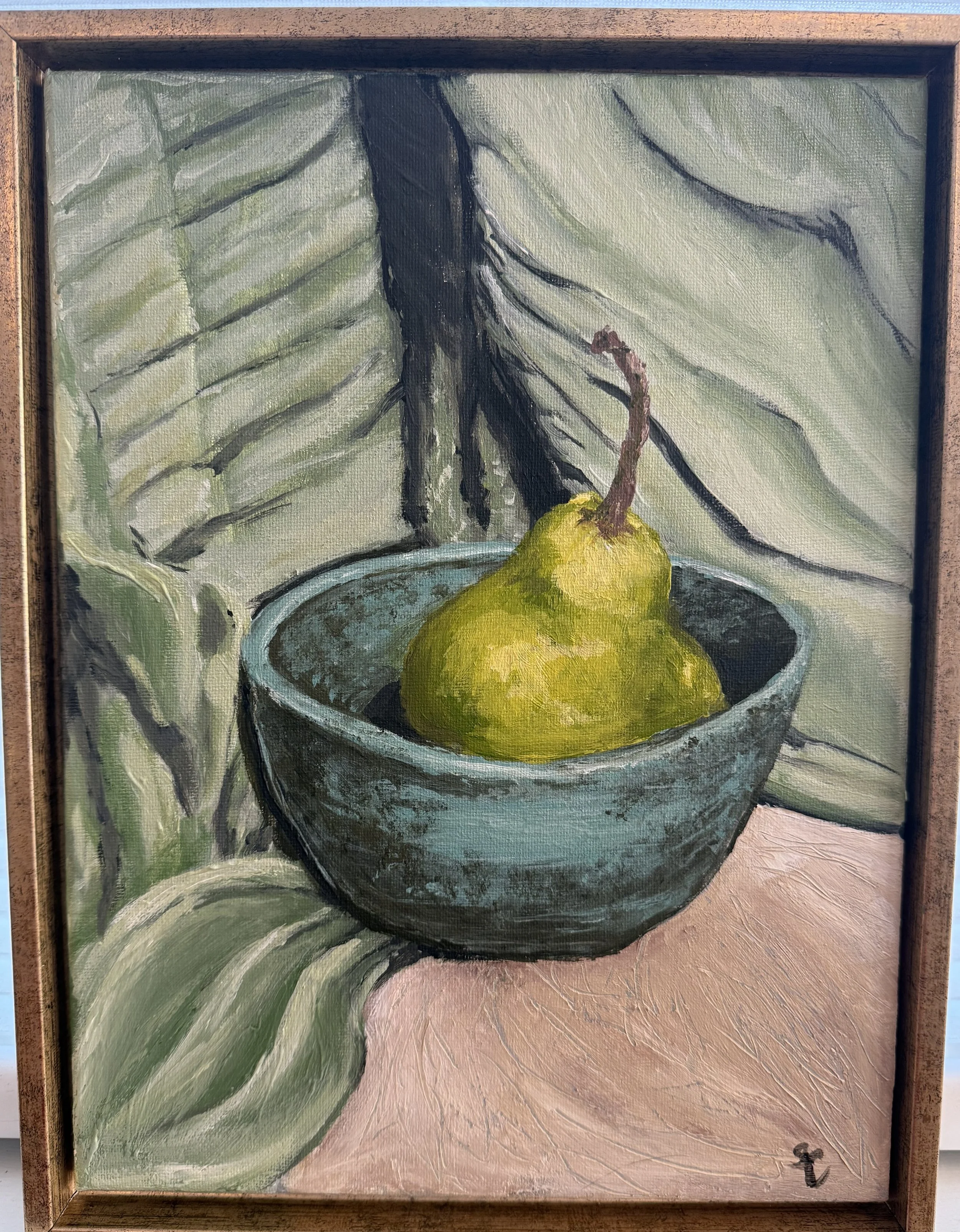 Cooke - Pear and my pottery.jpeg