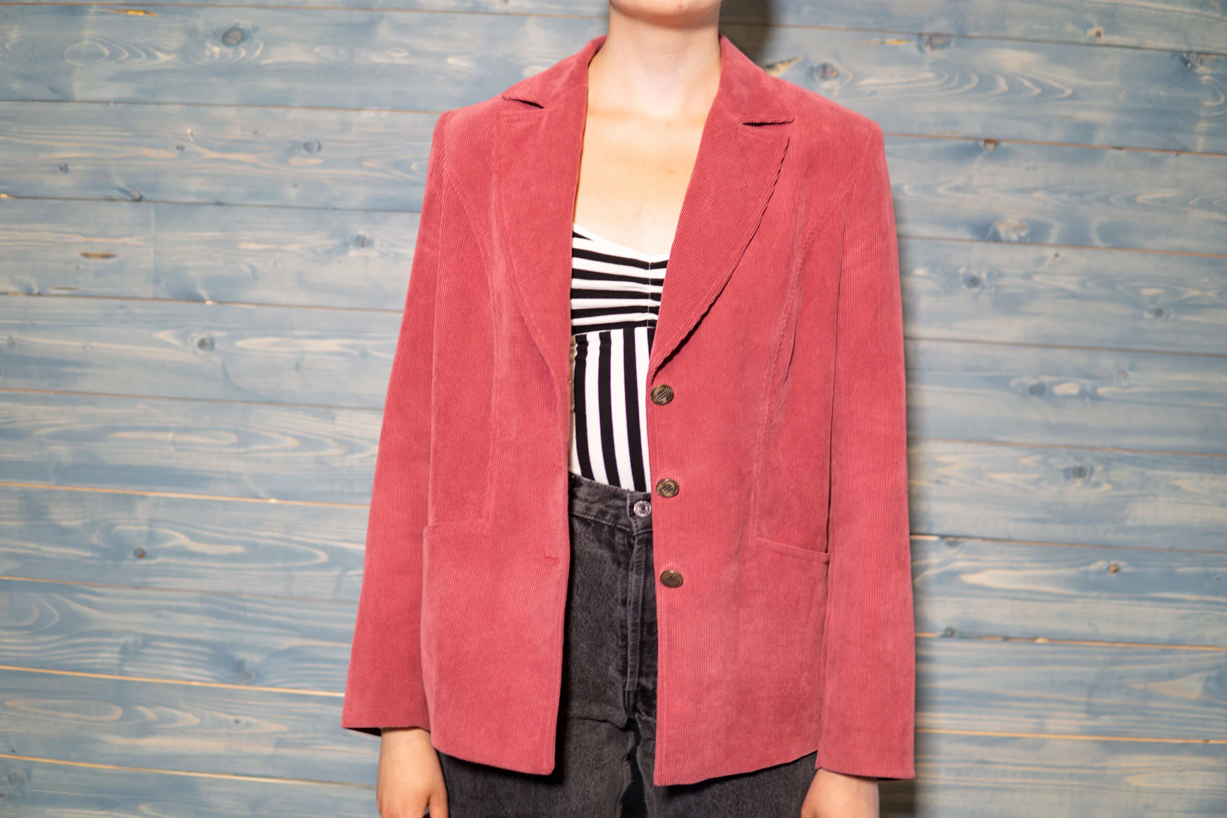 Röd manchesterkavaj