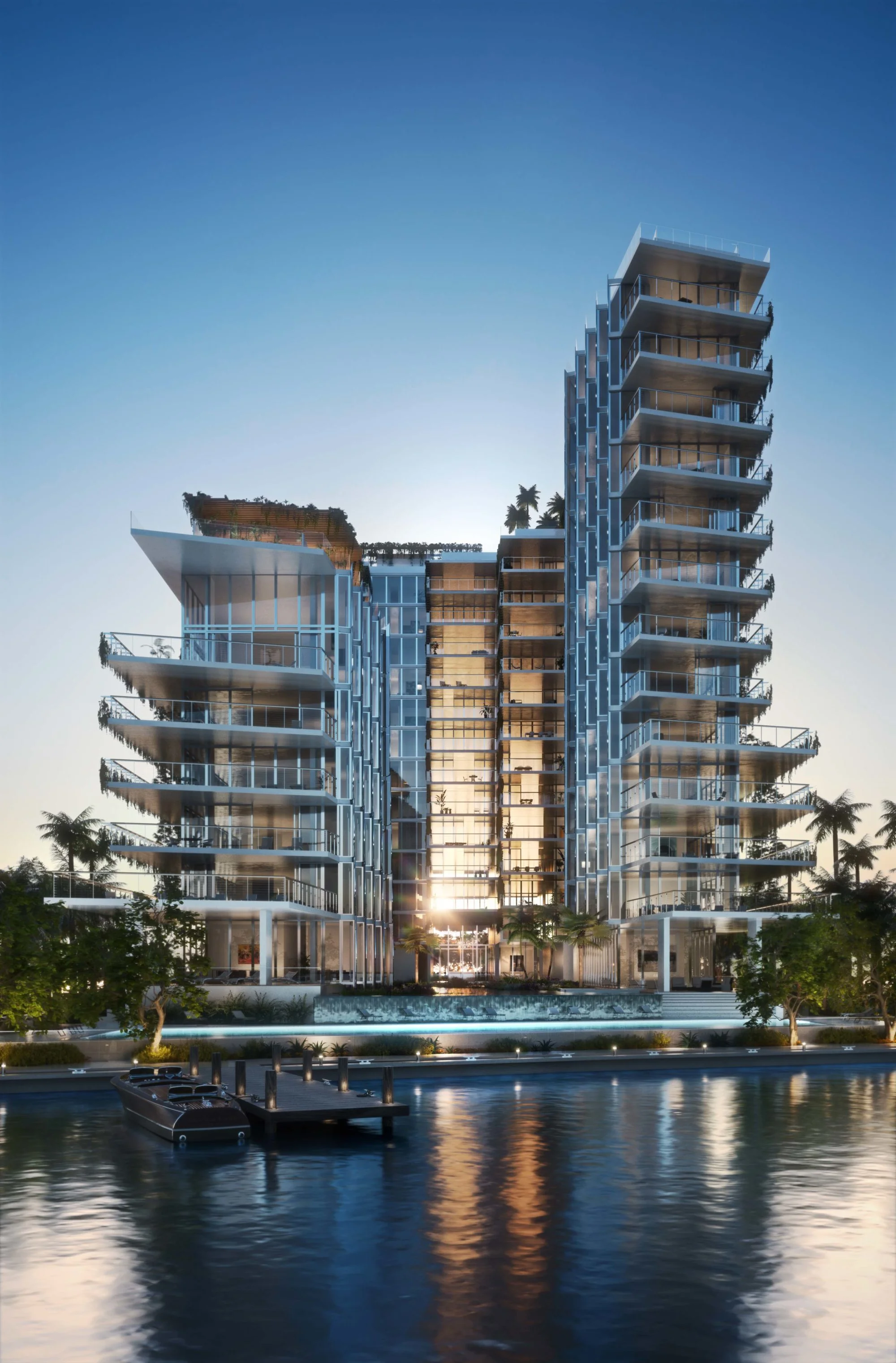 Rendering of Monad Terrace viewed from Biscayne Bay. (Image: Courtesy JDS Development Group)