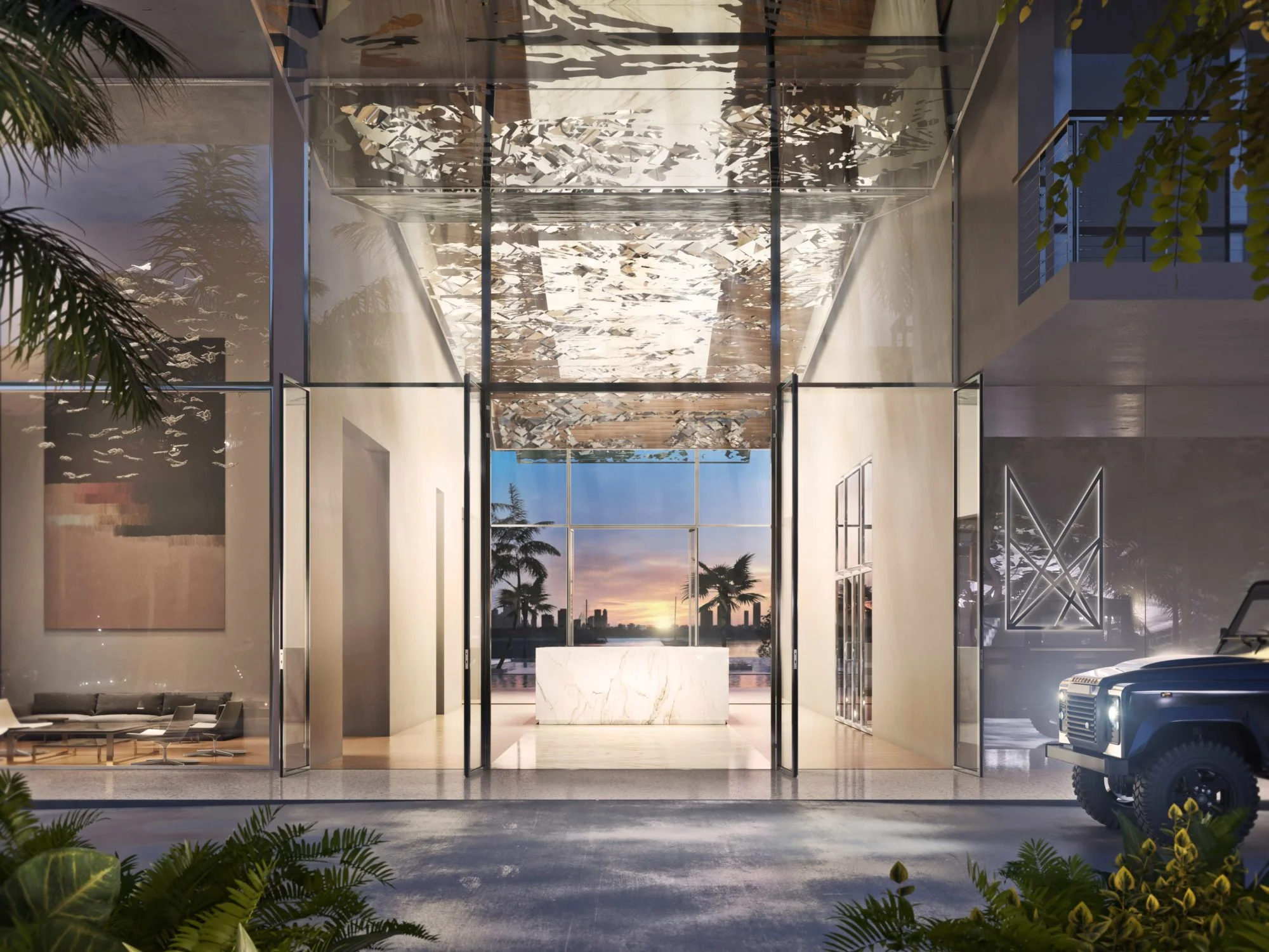 Rendering of the porte cochere at Monad Terrace. (Image: Courtesy JDS Development Group)