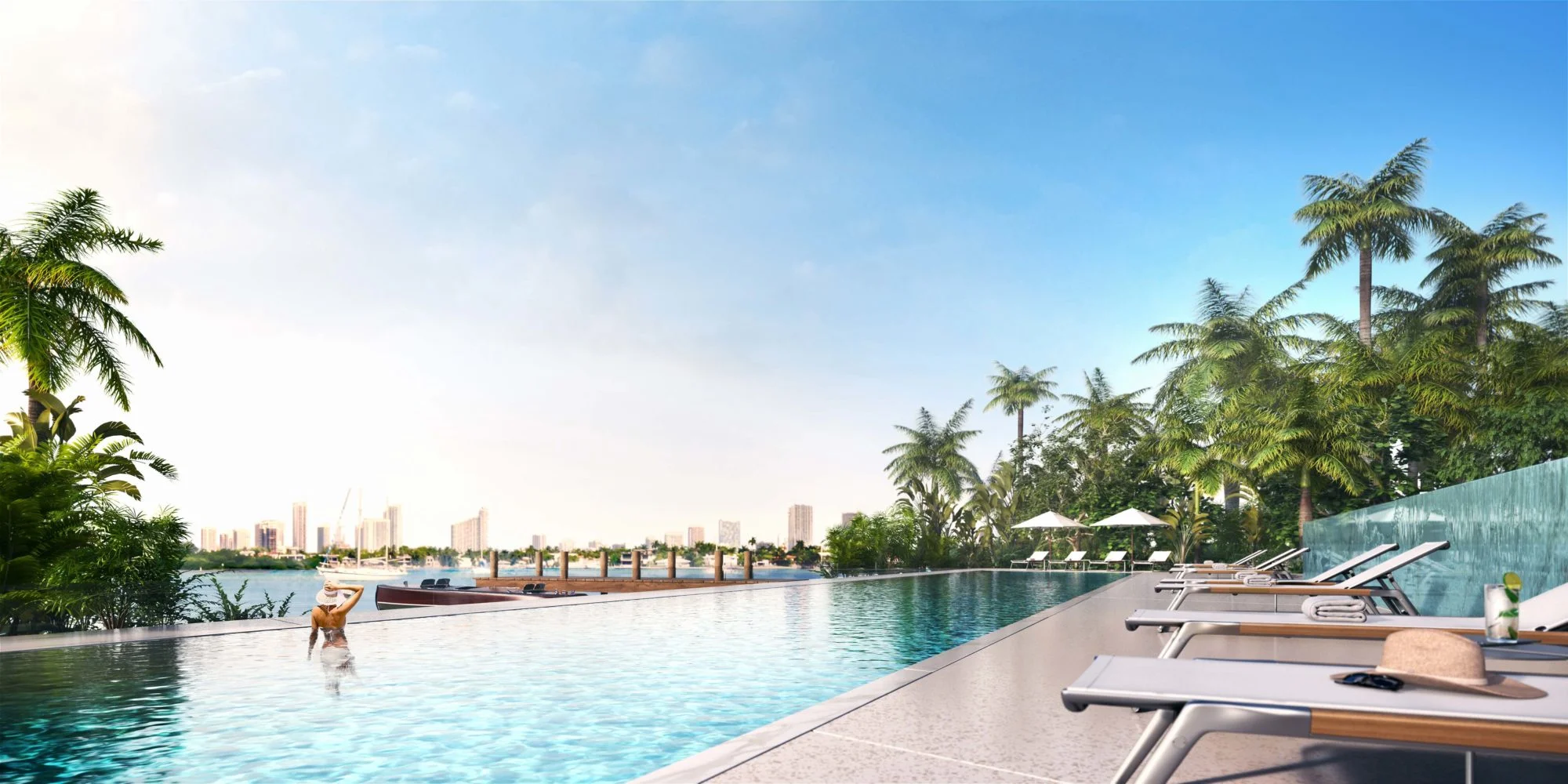 A rendering of a pool at Monad Terrace. (Image: Courtesy JDS Development Group)