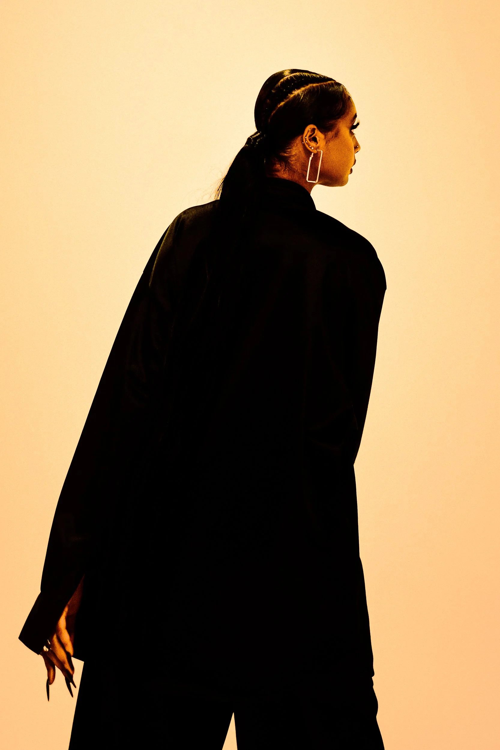 photographed during a studio photography session in Los Angeles for a fashion editorial collaboration with fashion photographer