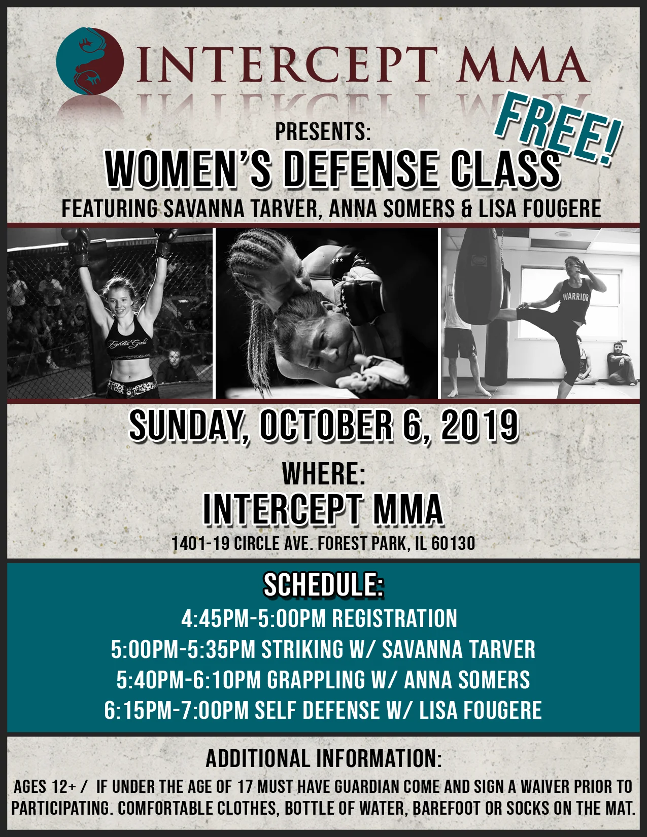 Women's Defense Class - Featuring Savanna Tarver, Anna Somers, Lisa Fougere