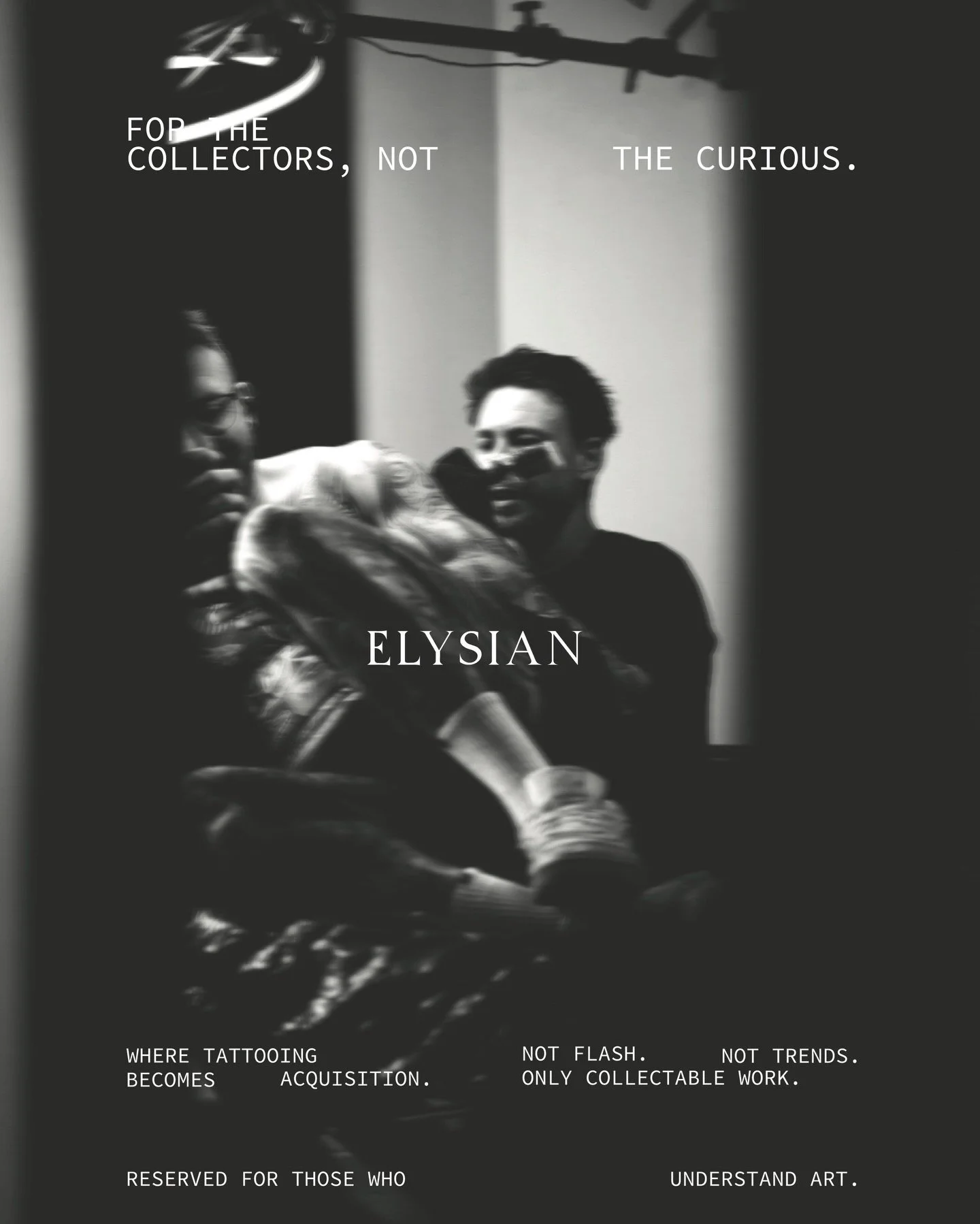 Elysian Tattoo Co.

We chose the name Elysian with intention.

In ancient Greek mythology, the Elysian Fields were a place reserved for the exceptional - a realm where heroes and those favored by the gods would rest. It wasn&rsquo;t just an afterlife