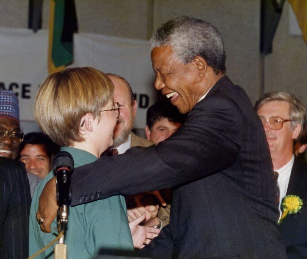 Nelson Mandela and Melanie Verwoerd 