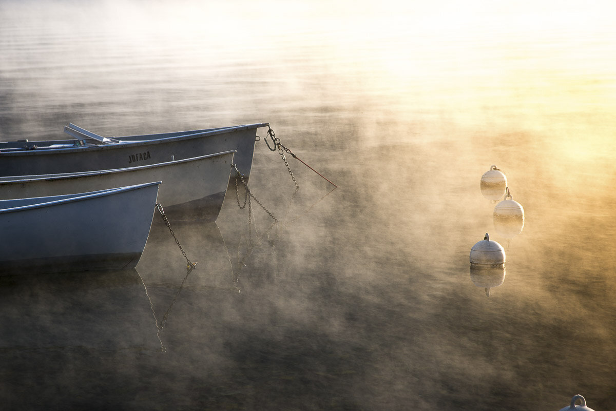 BARQUE DANS LA BRUME - LAC D'ANNECY