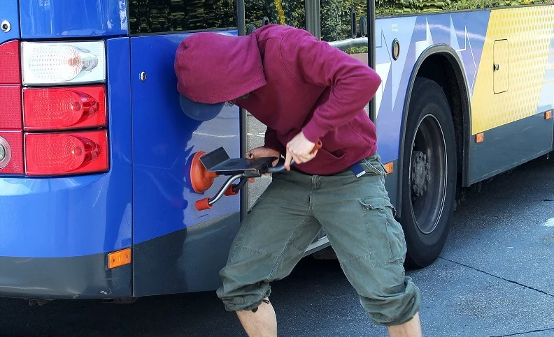 Exploitation: Sebastian trying out a prototype of his parasitic seat.