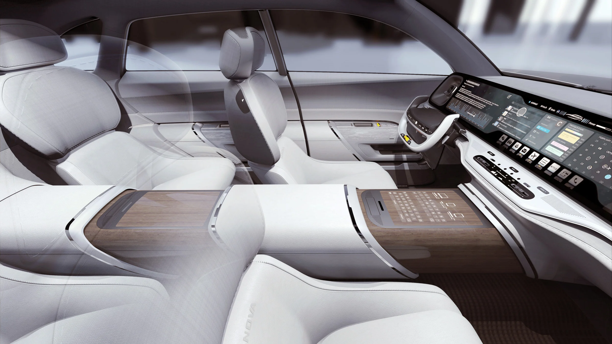 The SUIT concept sits 4 in a first class space