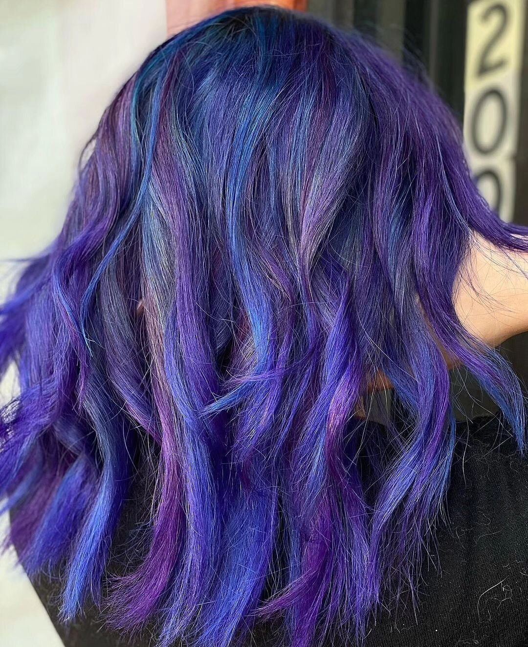 Excited for violet season in the city 💐

Flashback to this beautiful purple &amp; blue gradient by @hippiefliphair 

#twistedscissorschicago #violethair #paintedhair #pulpriot #pulpriothair #logansquare