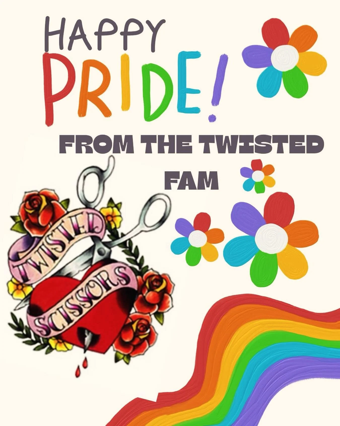 🌈✂️ Love is always in style at Twisted Scissors Salon! ✂️🌈
This Pride, we&rsquo;re celebrating love, authenticity, and the beauty of being yourself. Everyone deserves to feel welcome, respected, and confident&mdash;and we&rsquo;re proud to support 