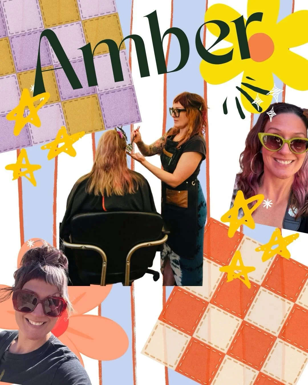 Everyone meet one of our amazing owner !!
✨Amber✨

-I love being a hairapist because I love helping my clients look &amp; feel good. I love Connecting with humans &amp; helping them express themselves through our hairstyles we collaborate on together