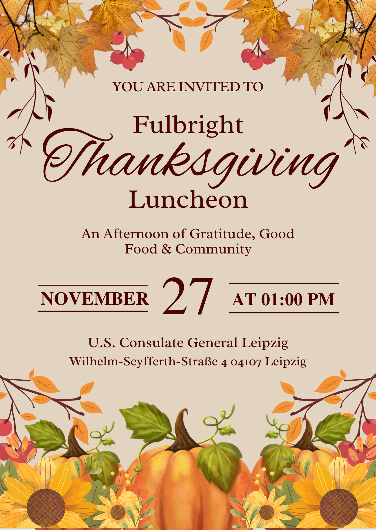 Fulbright Thanksgiving Luncheon 2026