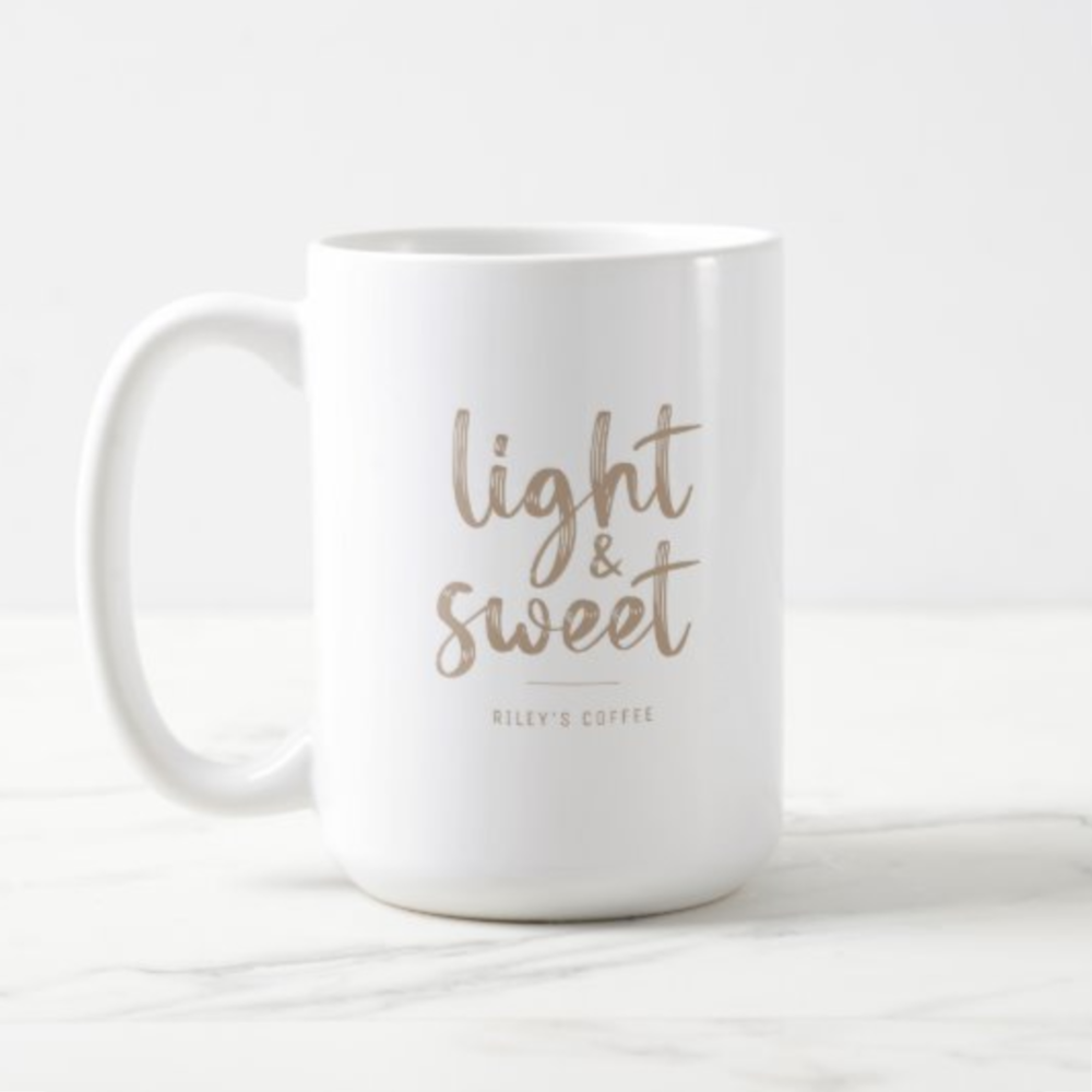 Light and Sweet Coffee Mug by Jackie Mangiolino