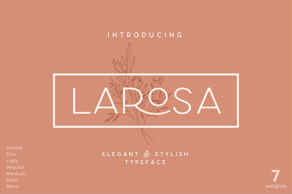 Font Friday - Larosa Sans Elegant Font