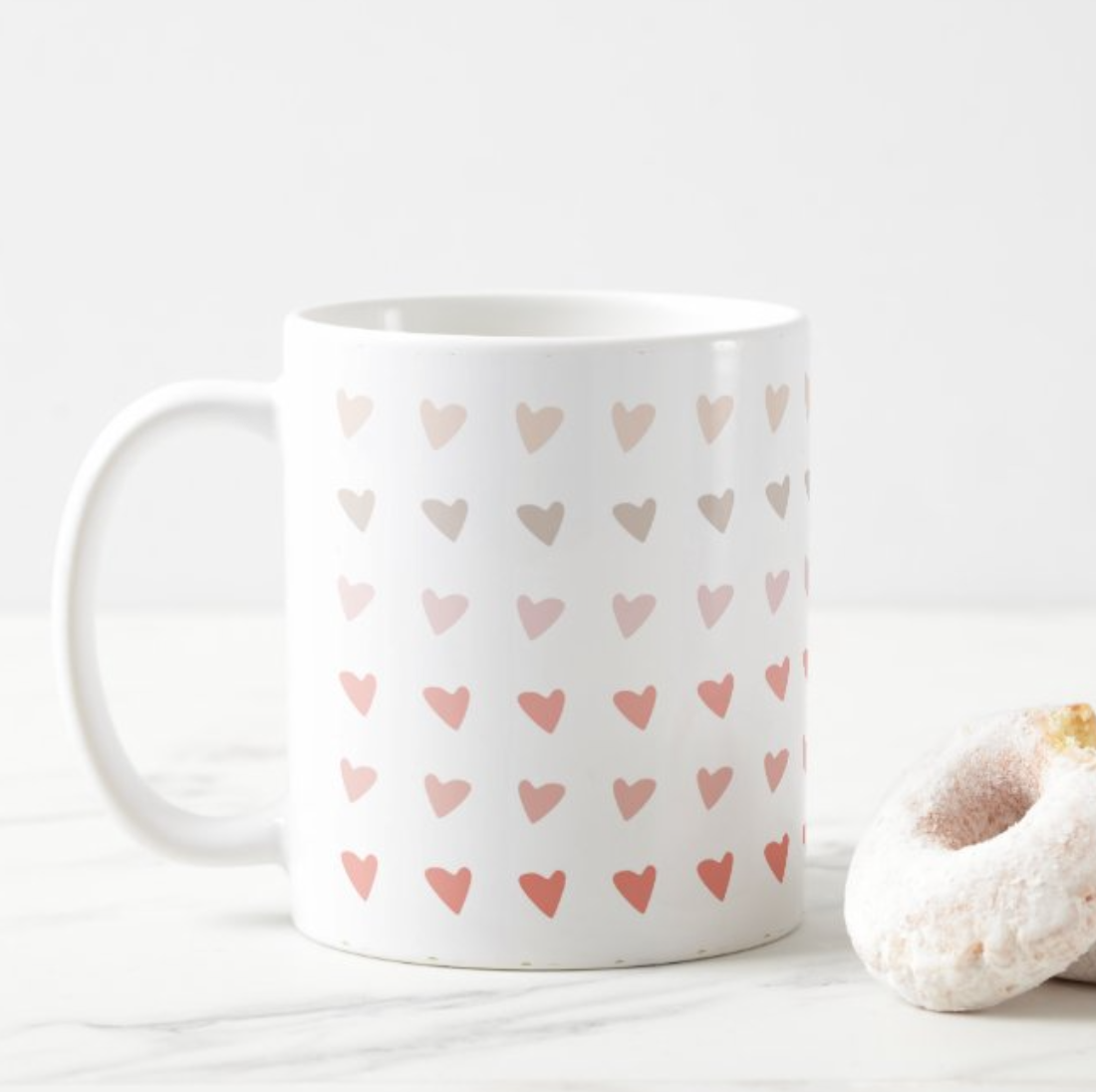 Pink Ombré Hearts Mug