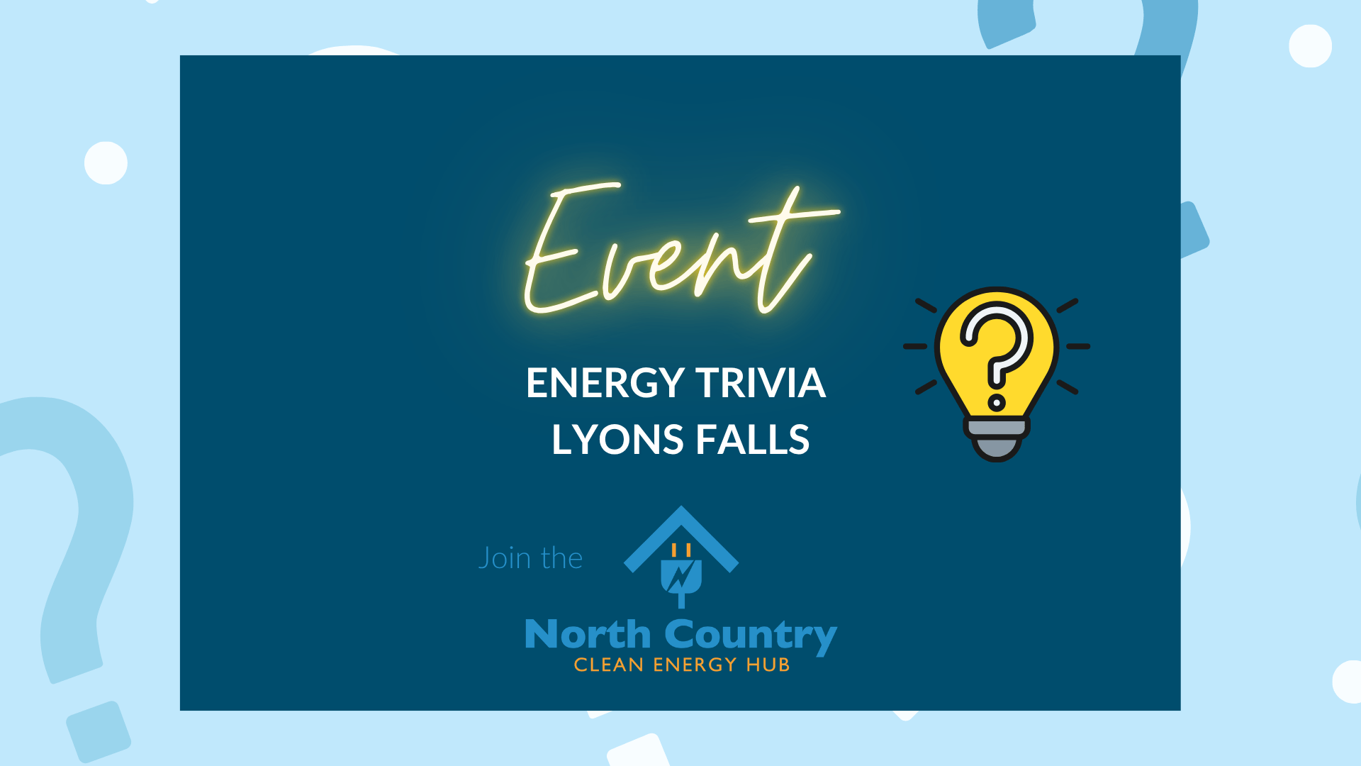 Energy Trivia at Lyons Falls Library