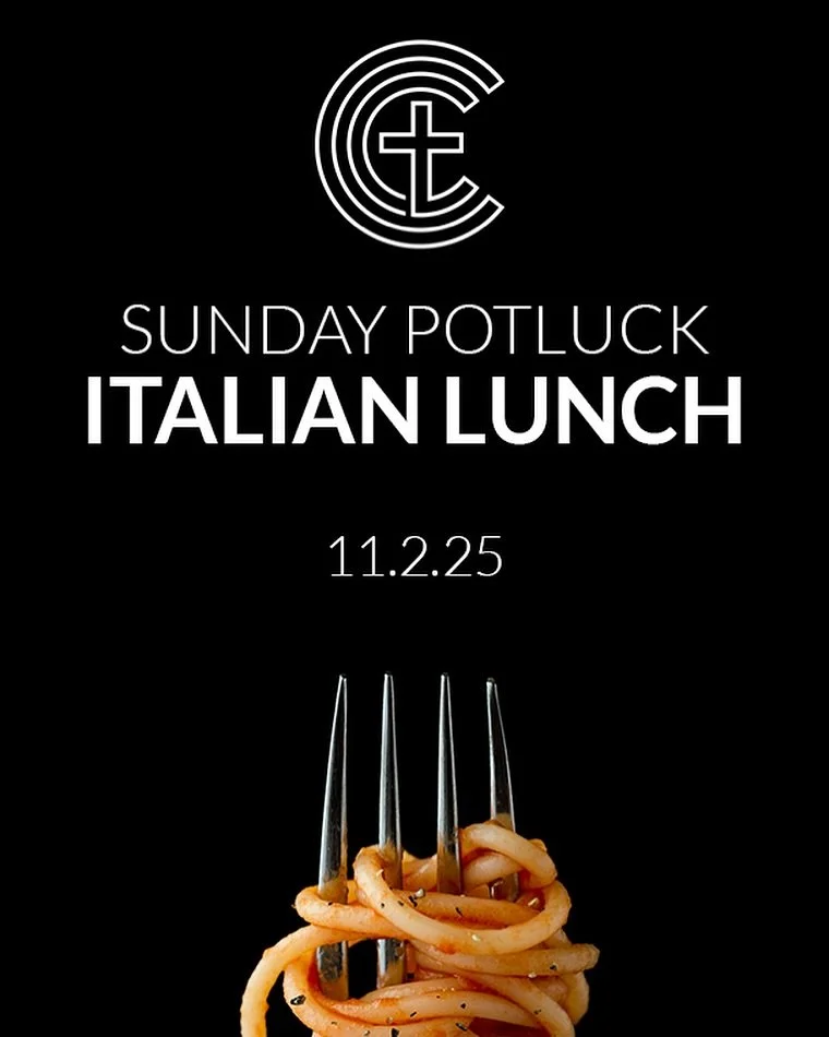 Join us this Sunday for our church potluck following service, we will be catering Italian food for a delicious meal following the sermon. See you all this Sunday!