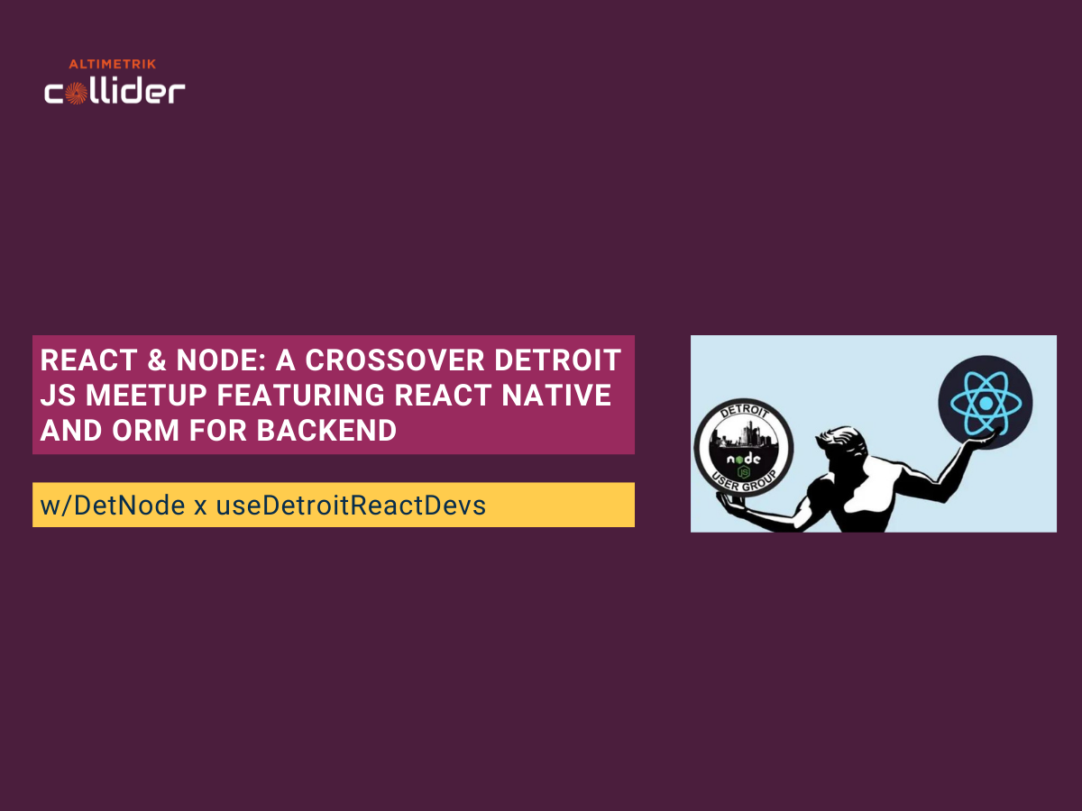 React & Node: A Crossover Detroit JS Meetup (In Person & Streaming)