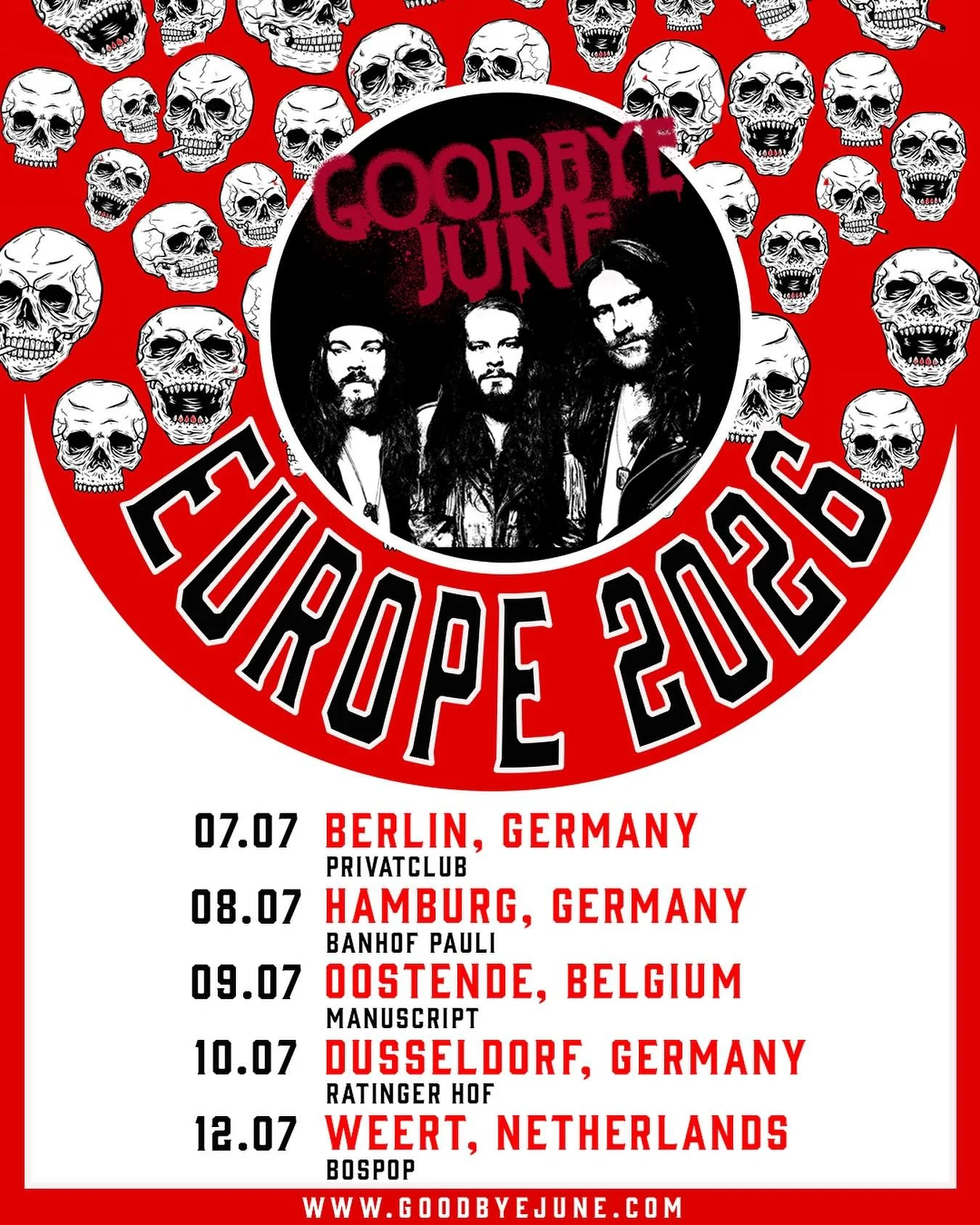 Europe, we&rsquo;re finally returning!! Grab your tickets while you can&hellip;

#tour #roadlife #euro #eurotrip #europe #germany #belguim #netherlands