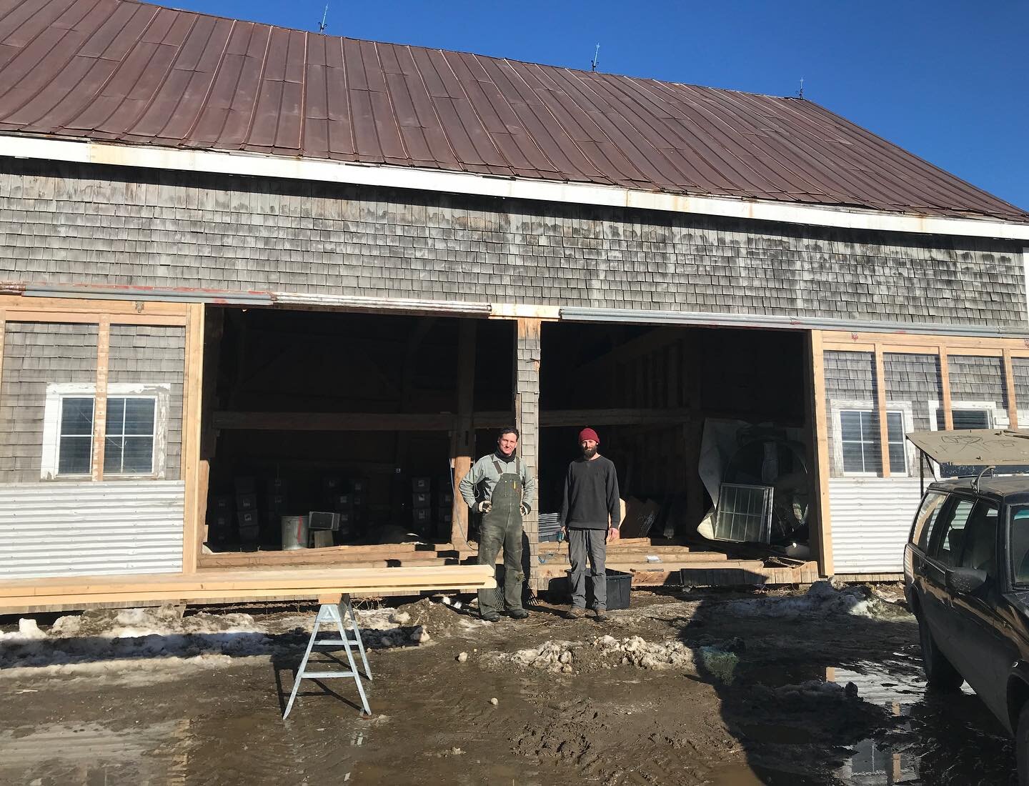 We&rsquo;ve got the springtime get-things-done itch around here and just decided to make a giant hole in the side of the old barn. 

#springfever #gettingantsy #readytowork #oldbarn #oldmainebarns #mainebarns #makingimprovements #timetogetstuffdone #