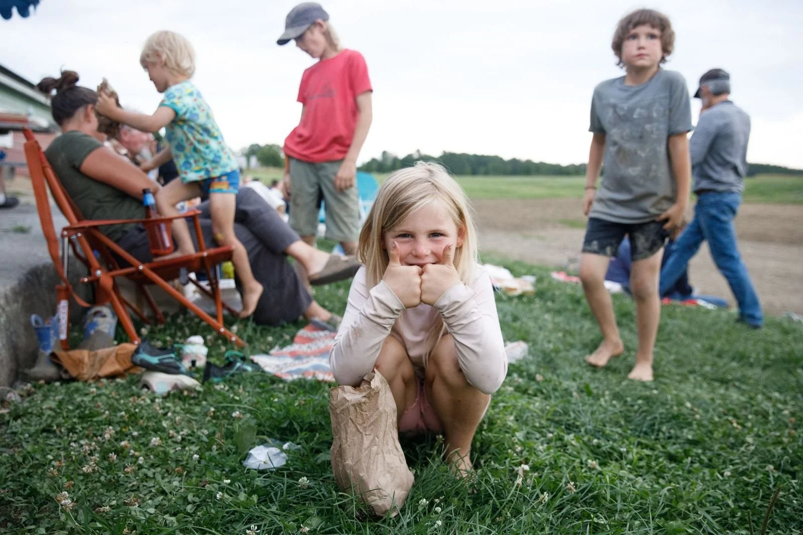 Thumbs up for Friday nights on the farm! 

We're watching the weather, but it looks like the rain will be done by mid-afternoon and WE ARE ON for pizza night this evening! 

Friday music: Leopard Girls

Leopard Girls is a quartet (plus one) of Mid-co
