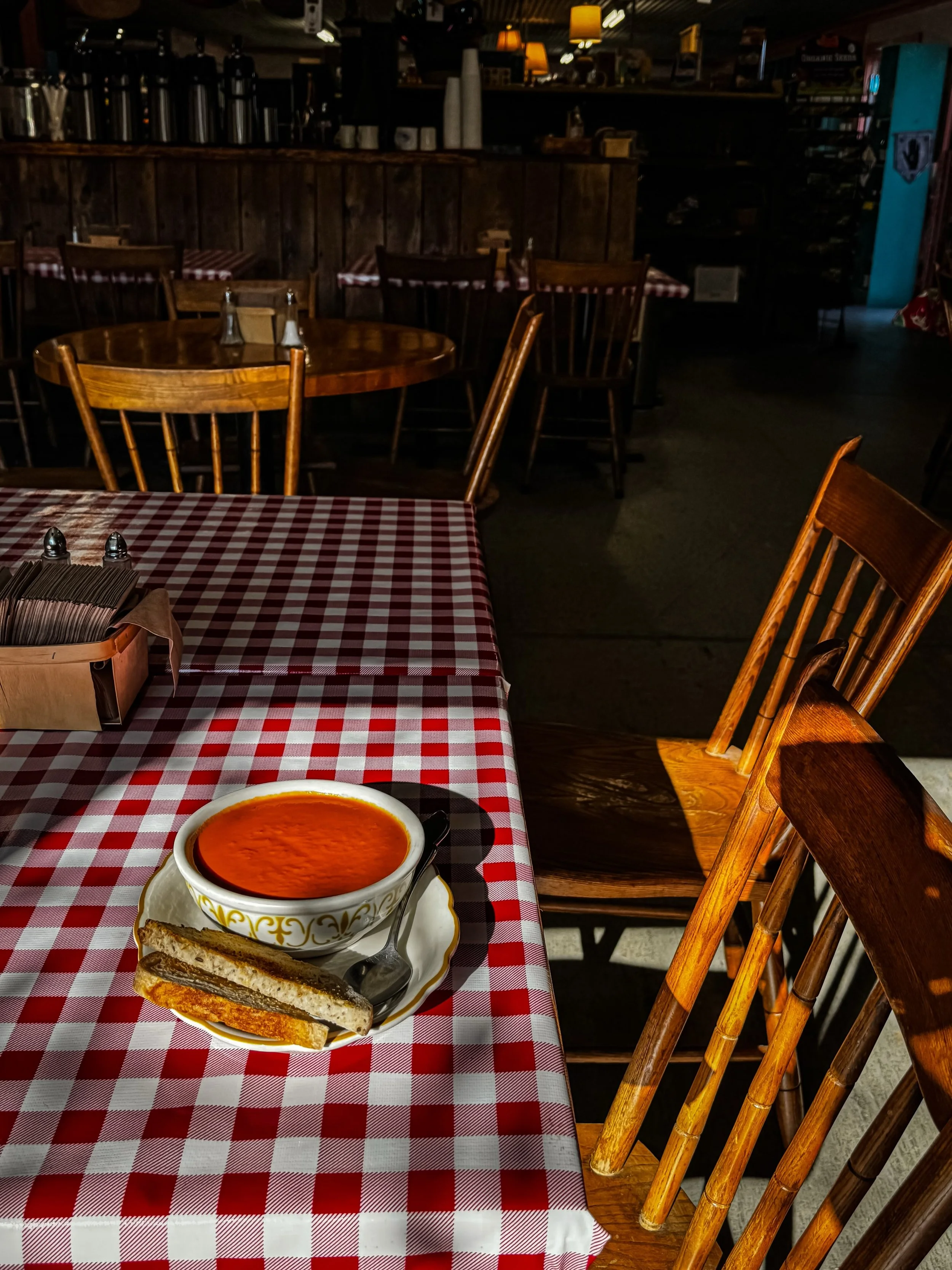 Soup&rsquo;s back on the menu. Pizza too, served all day for those nights you just don&rsquo;t want to cook. Open daily except Mondays &mdash; swing by whenever works for you.
