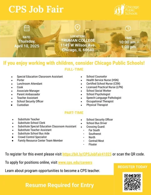 Chicago Public Schools Paraprofessional Job Fair Teach Chicago chicago-public-schools-paraprofessional-job-fair-teach-chicago