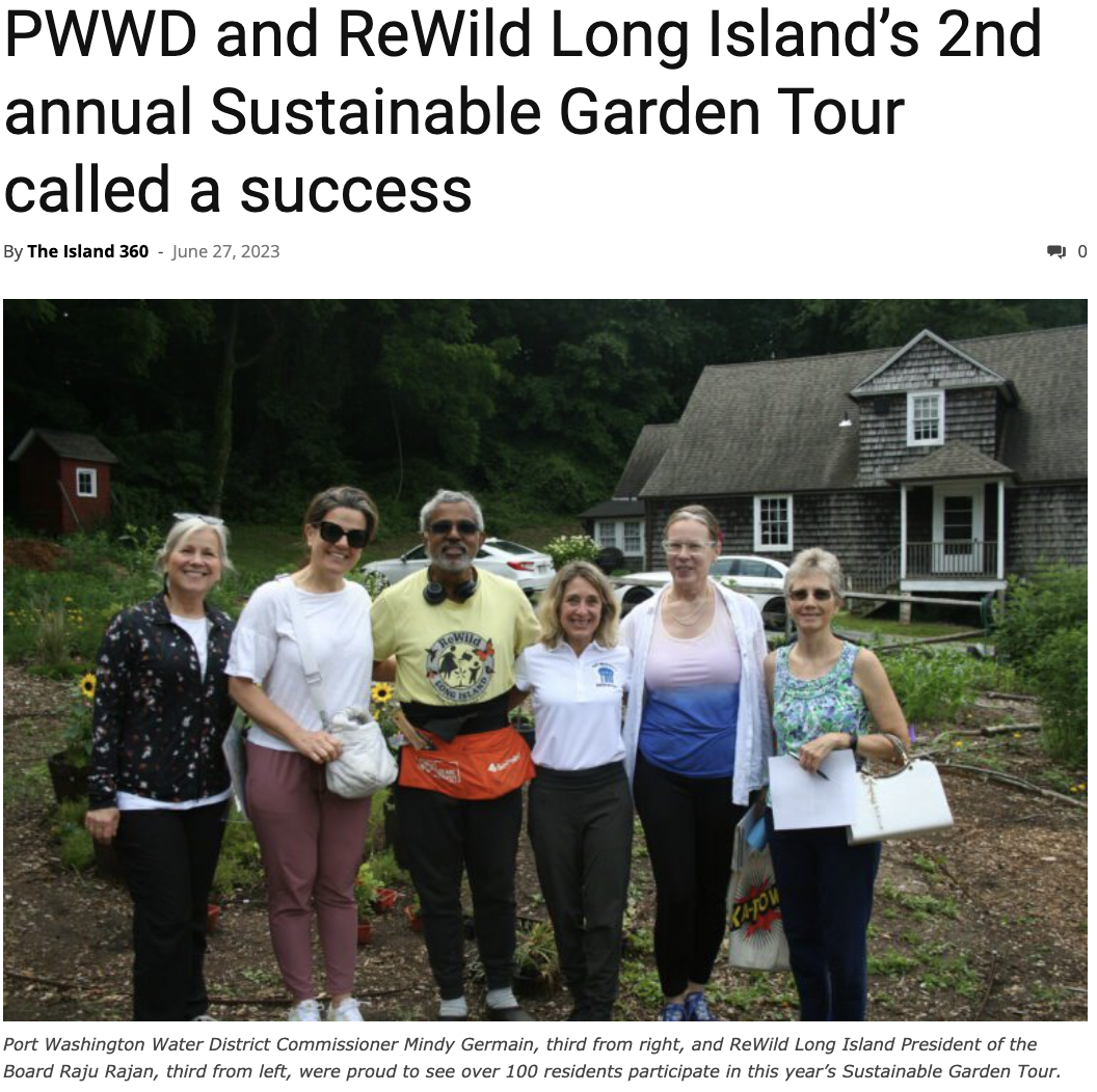 PWWD and ReWild Long Island’s 2nd annual Sustainable Garden Tour called a success