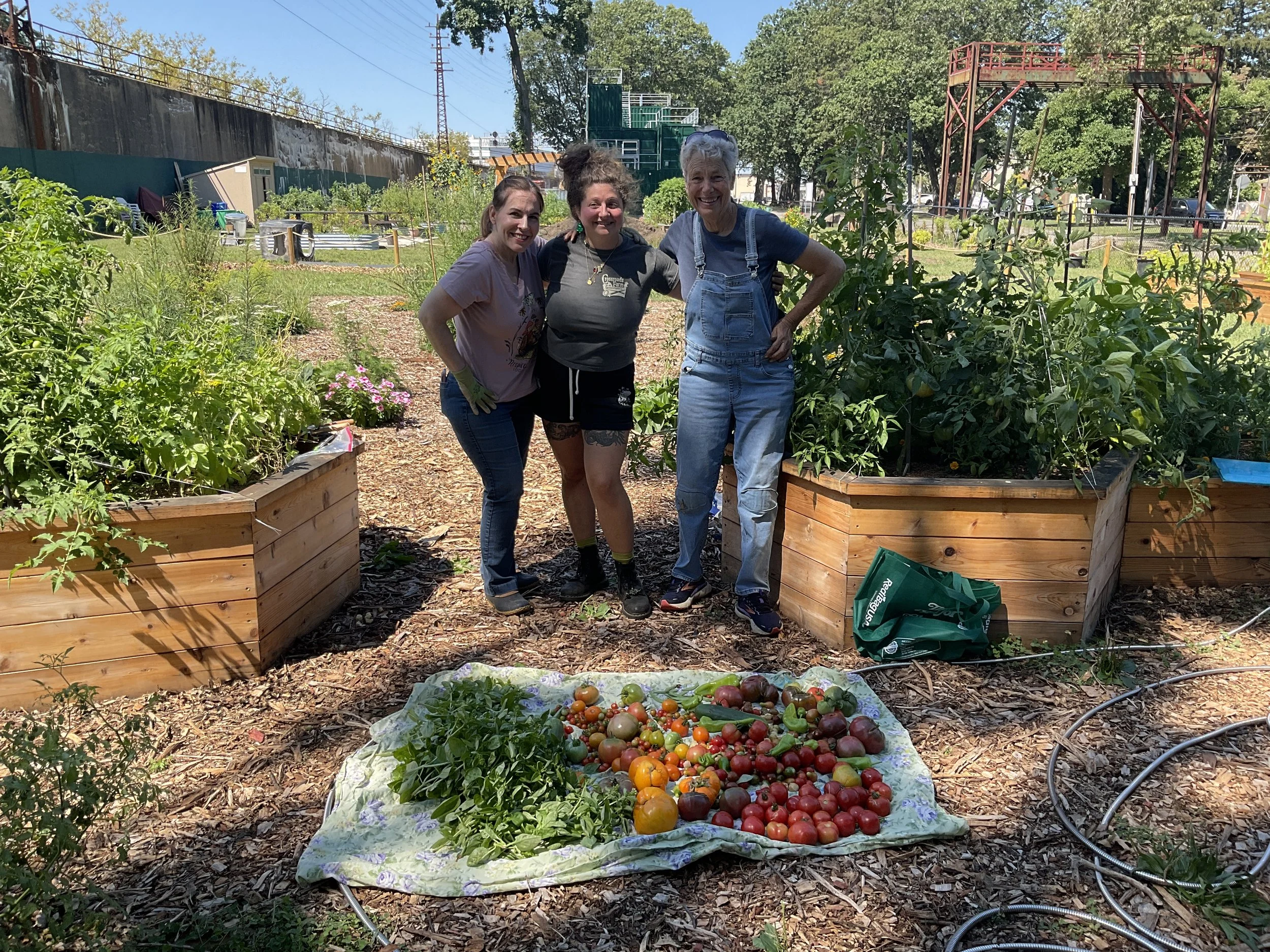 A proud harvest with a few members of our team. 