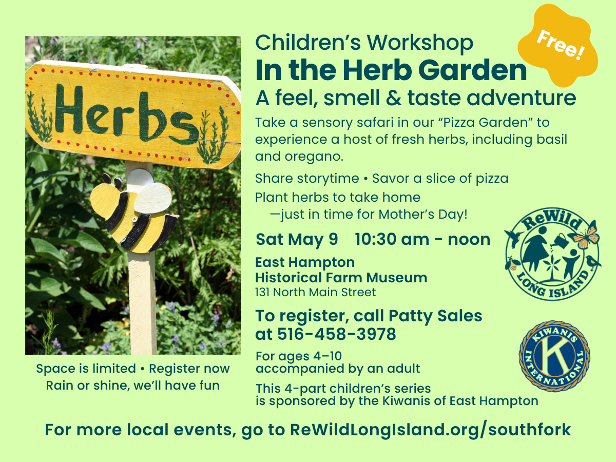 Free Children's Workshop: "The Sensory Herb Garden" — Become a Chef!