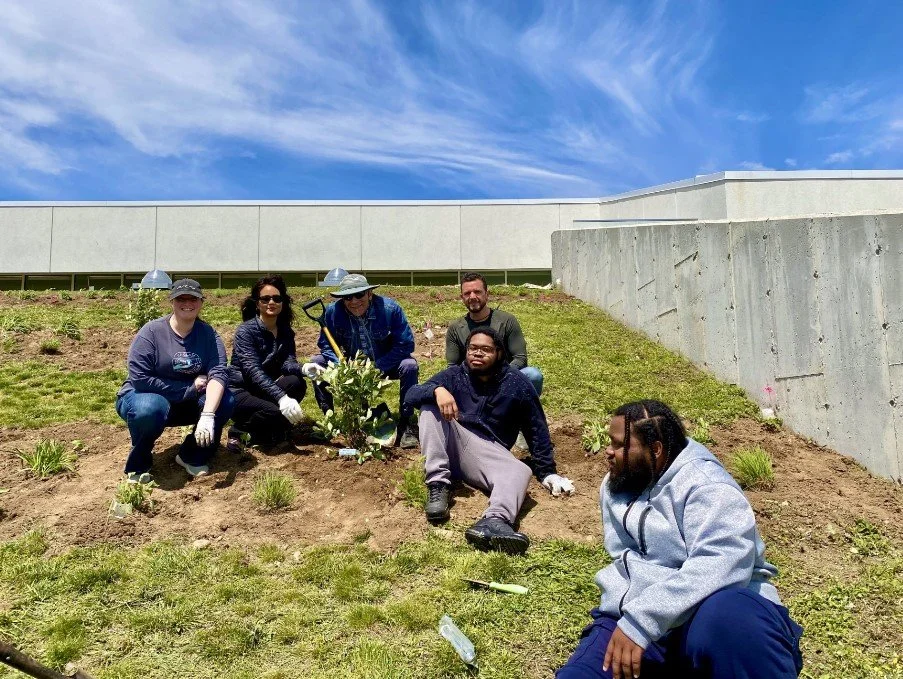 Volunteers on planting day
