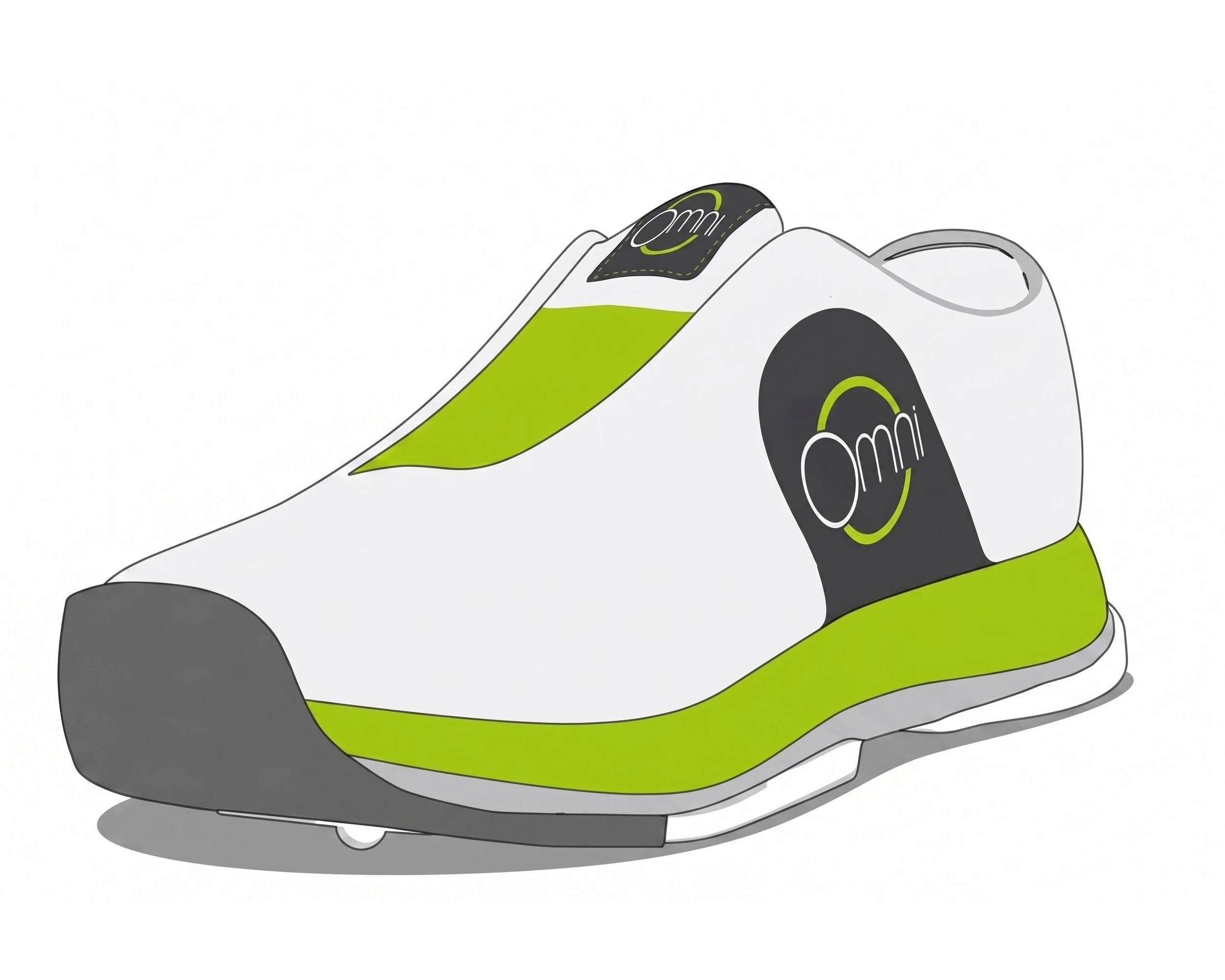 custom footwear with sole and plunger-pin in front